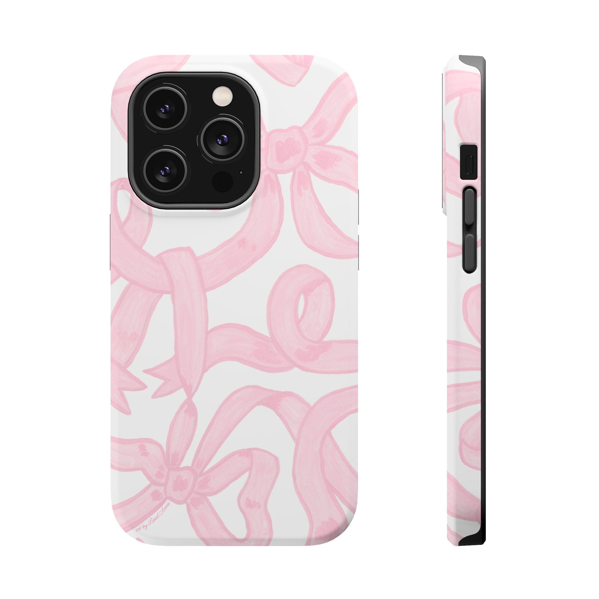 Pink & White Bows MagSafe Tough Case  [iPhone 13 - iPhone 16]