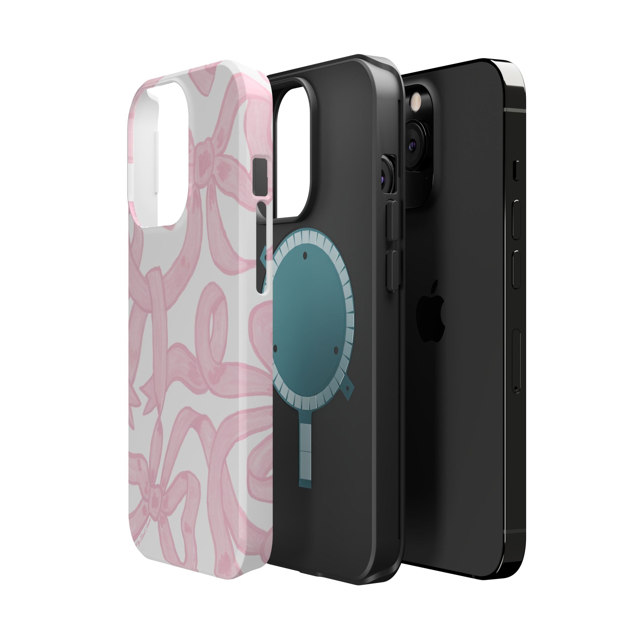Pink & White Bows MagSafe Tough Case  [iPhone 13 - iPhone 16]