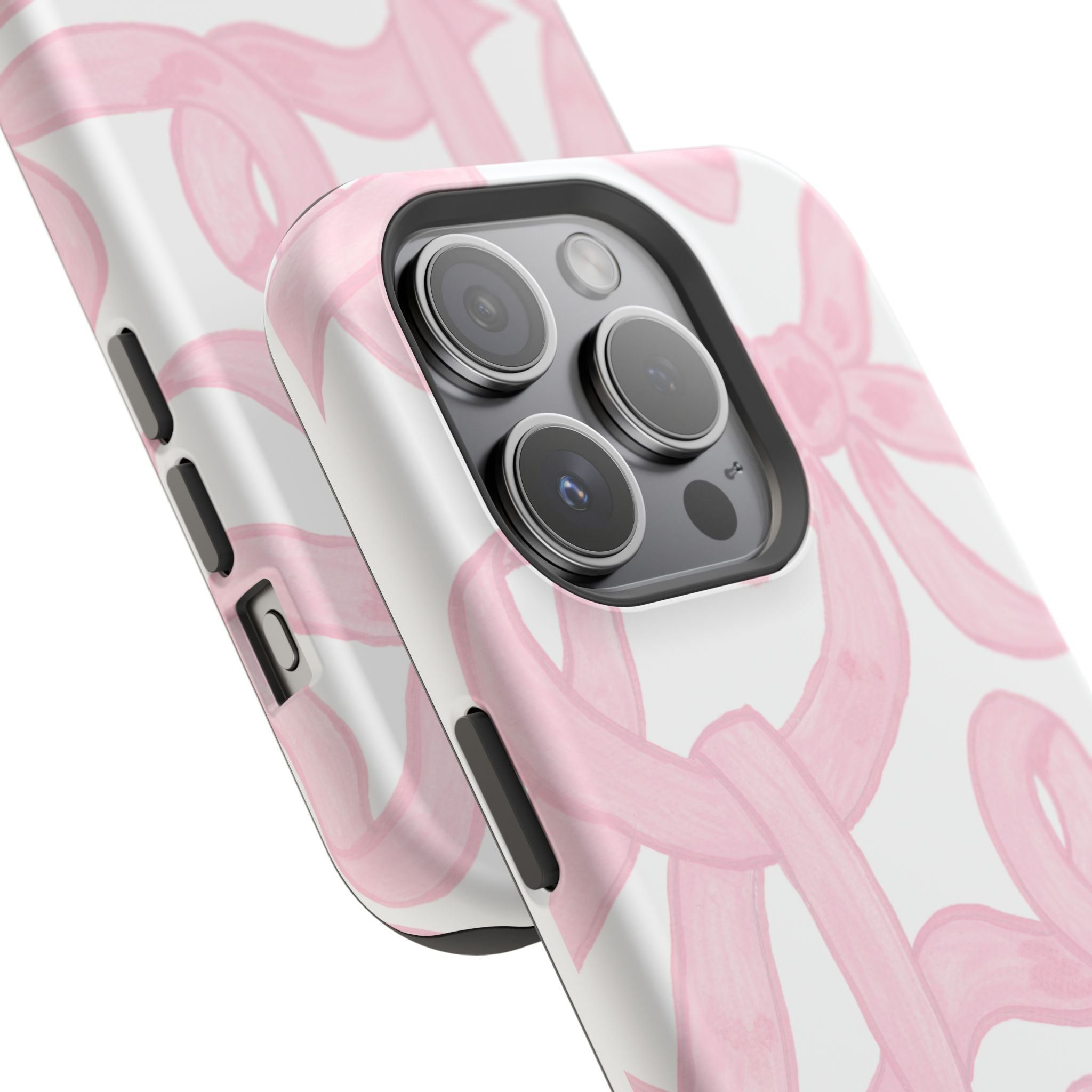 Pink & White Bows MagSafe Tough Case  [iPhone 13 - iPhone 16]