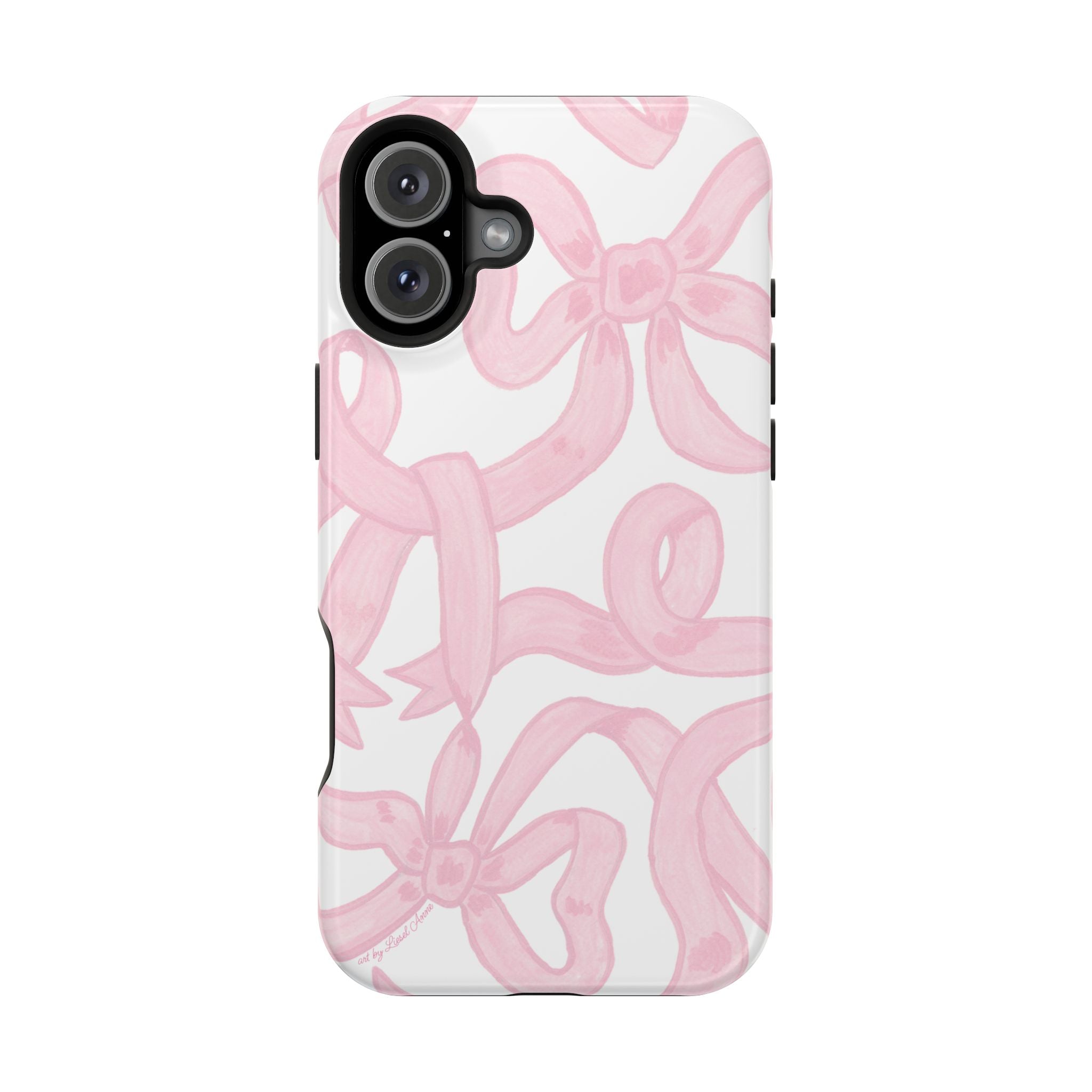 Pink & White Bows MagSafe Tough Case  [iPhone 13 - iPhone 16]
