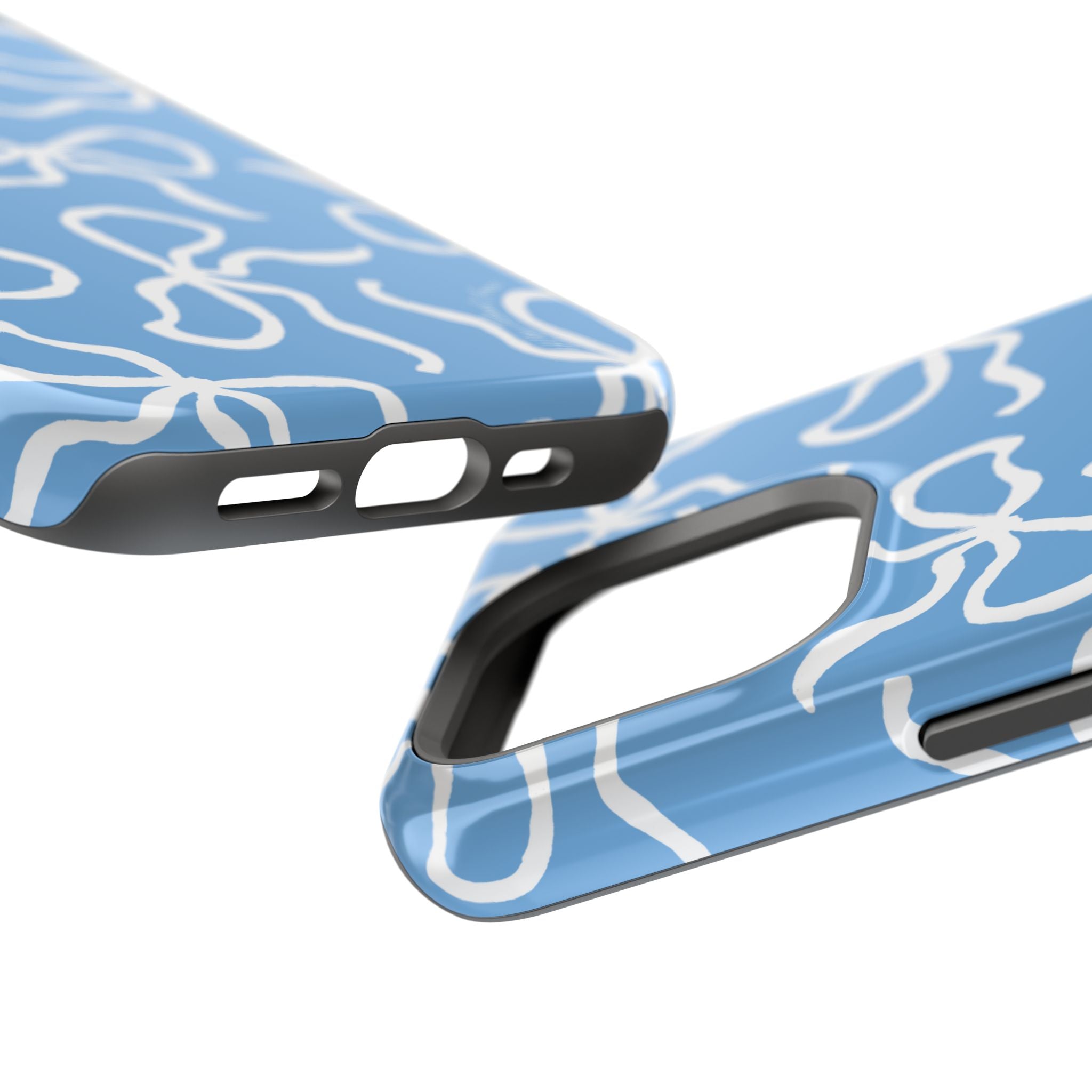 Blue & White Bows MagSafe Tough Case [iPhone 13 - iPhone 16]