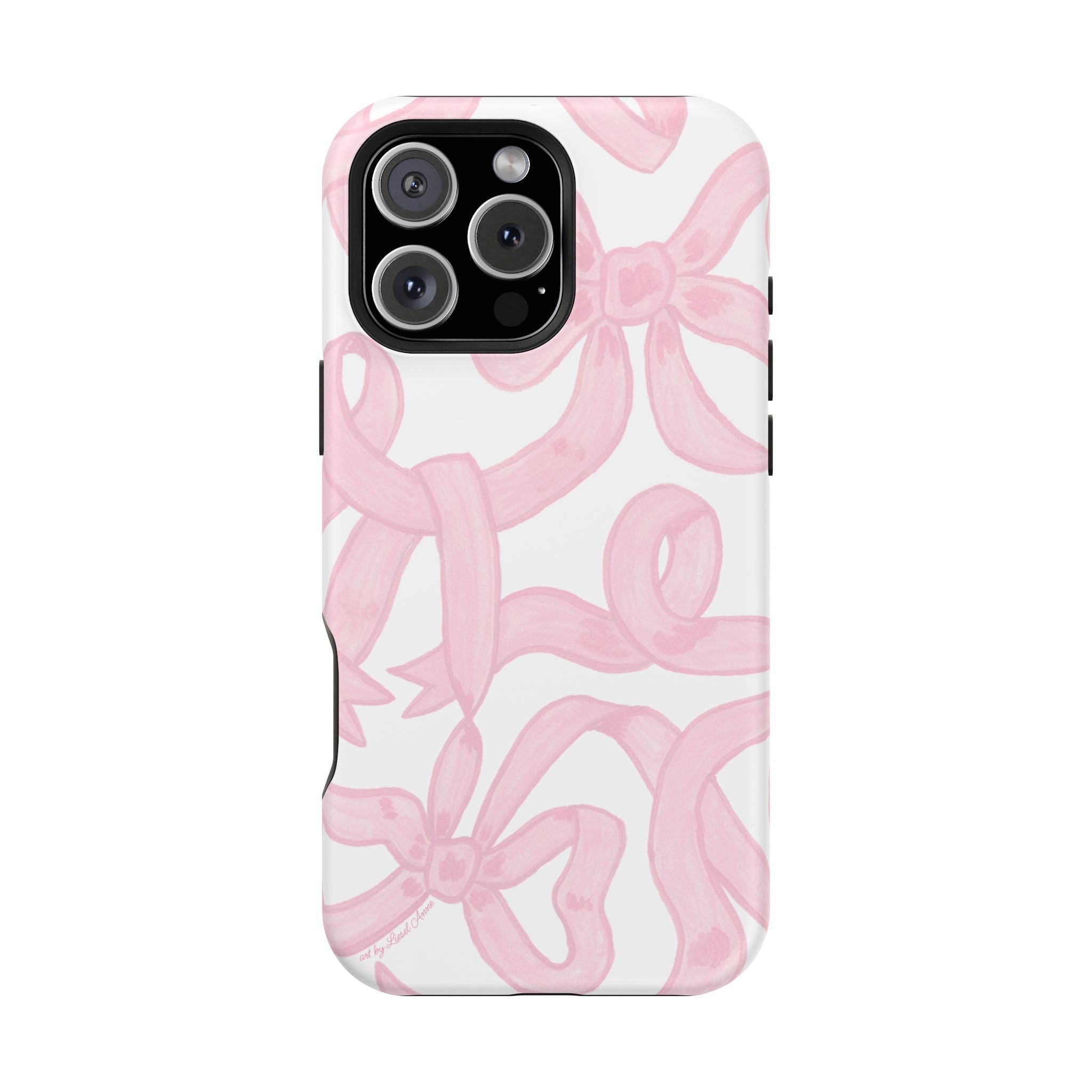 Pink & White Bows MagSafe Tough Case  [iPhone 13 - iPhone 16]