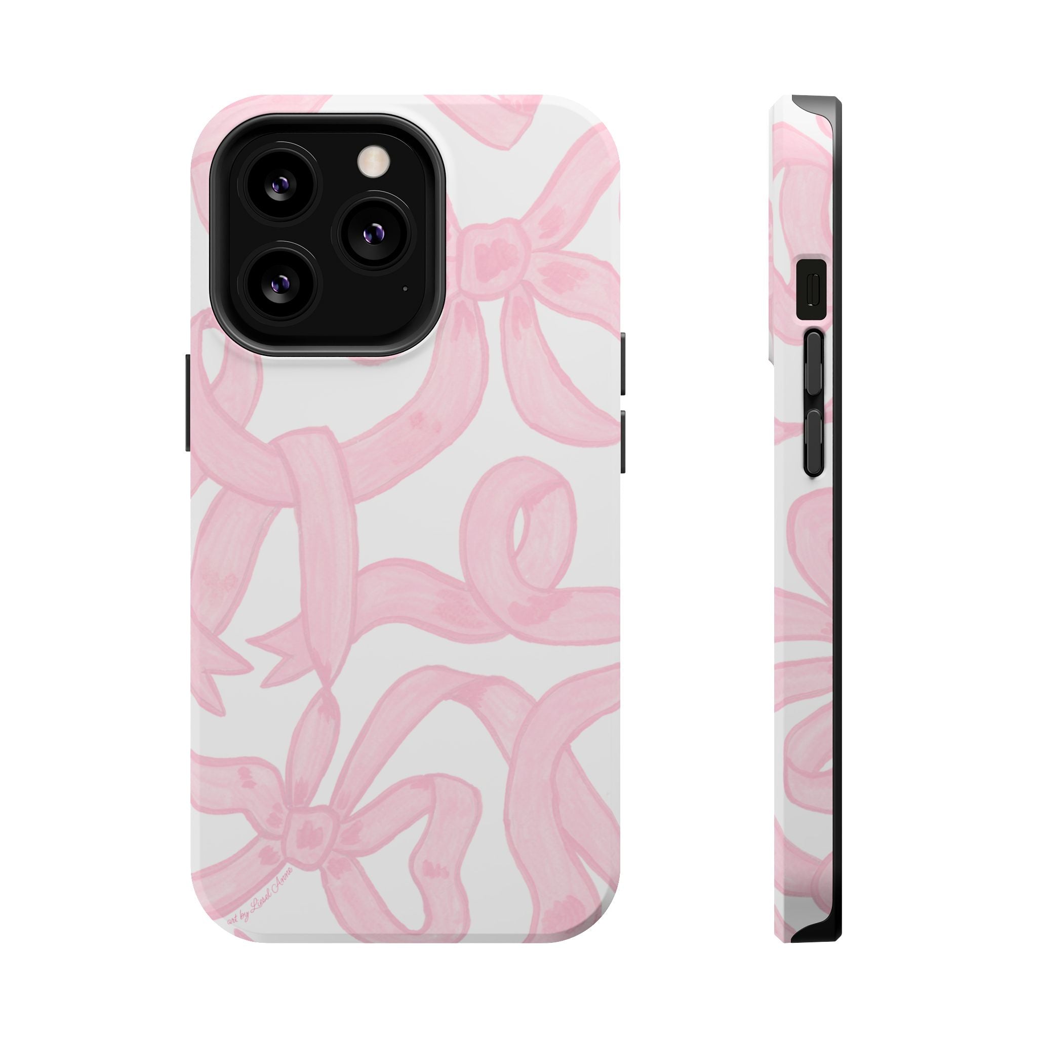 Pink & White Bows MagSafe Tough Case  [iPhone 13 - iPhone 16]