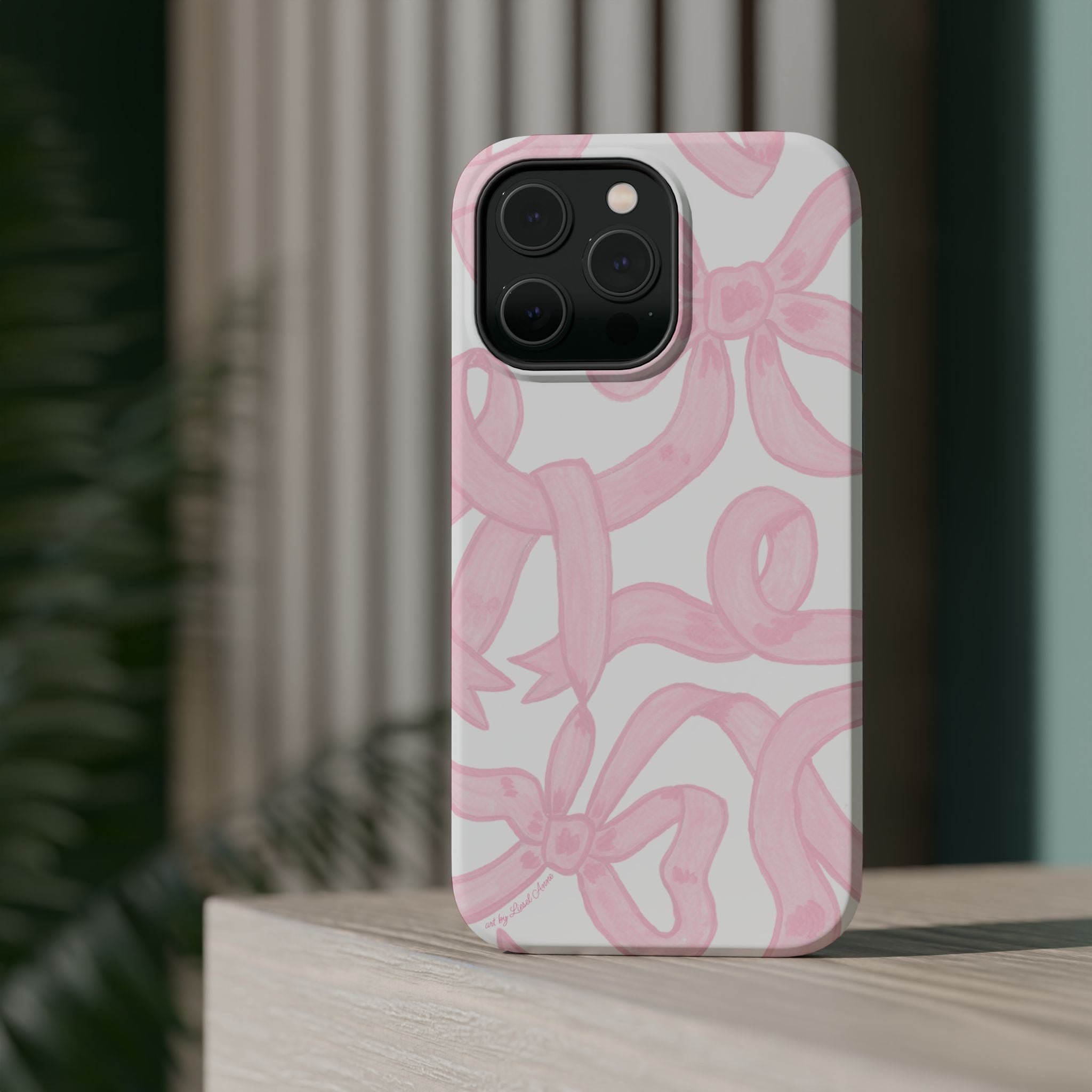Pink & White Bows MagSafe Tough Case  [iPhone 13 - iPhone 16]