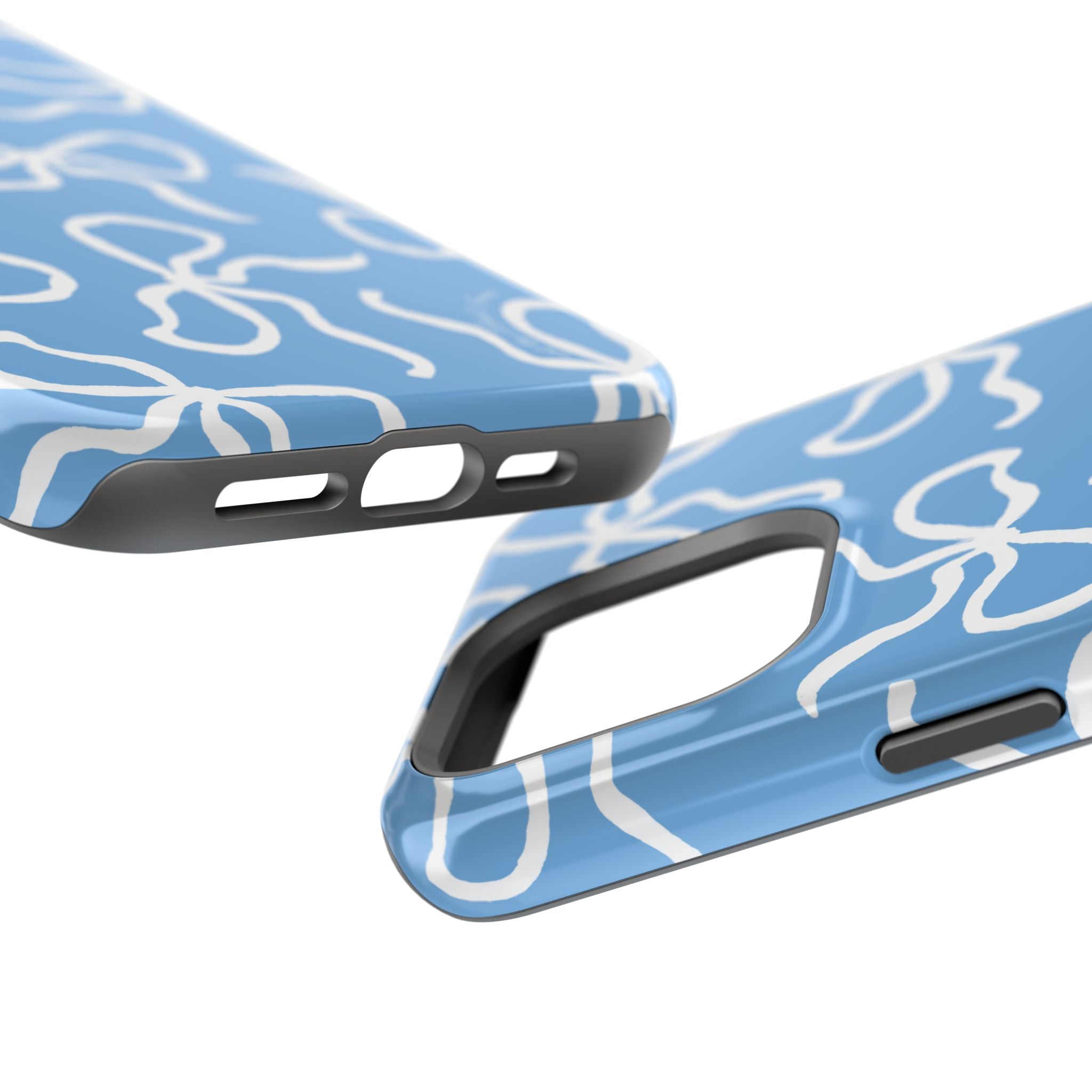 Blue & White Bows MagSafe Tough Case [iPhone 13 - iPhone 16]