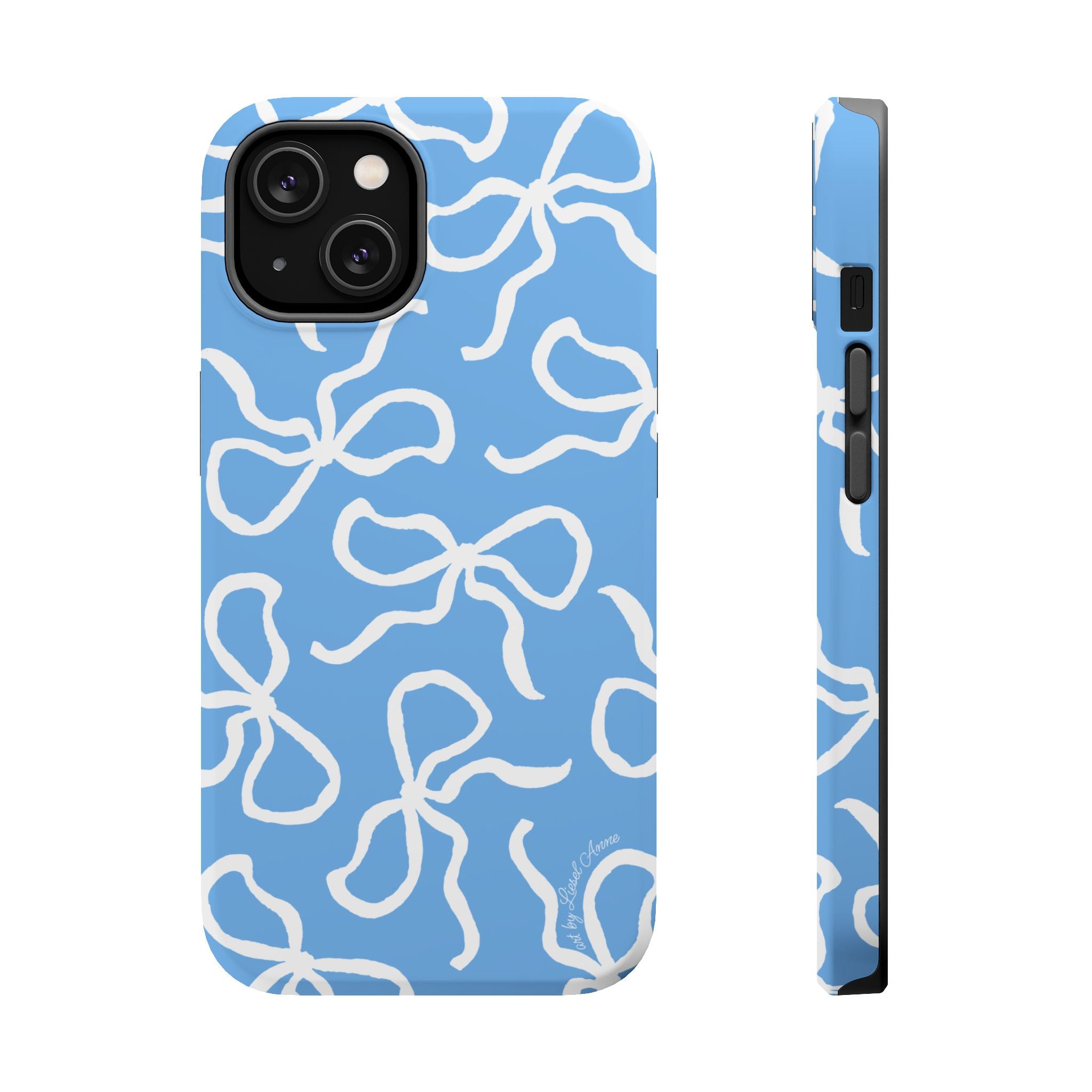 Blue & White Bows MagSafe Tough Case [iPhone 13 - iPhone 16]