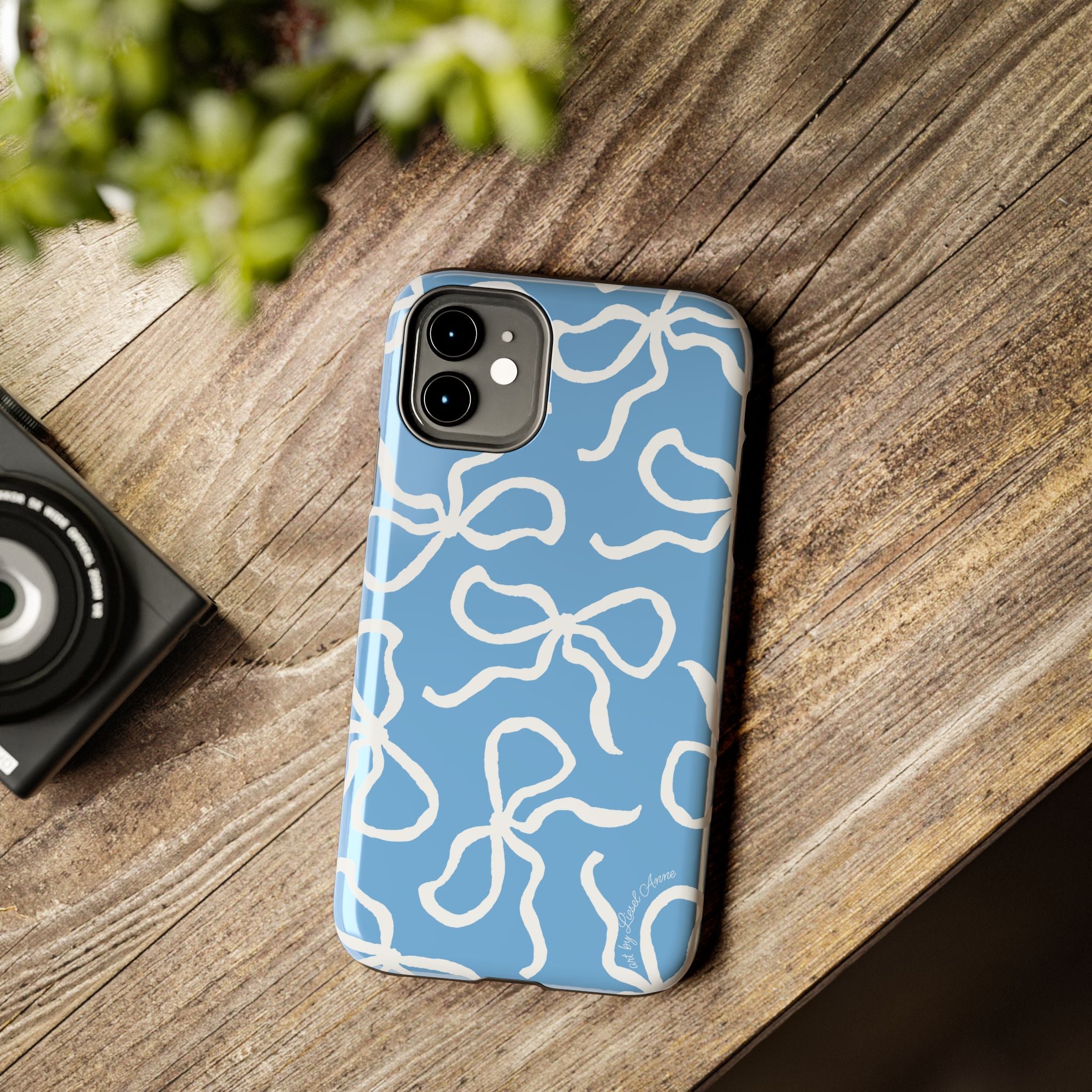 Blue & White Bows Tough Case [iPhone 14 - iPhone 11]