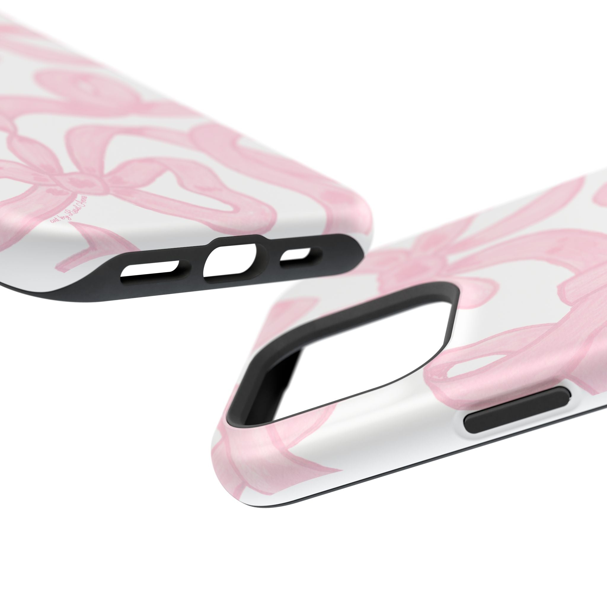 Pink & White Bows MagSafe Tough Case  [iPhone 13 - iPhone 16]