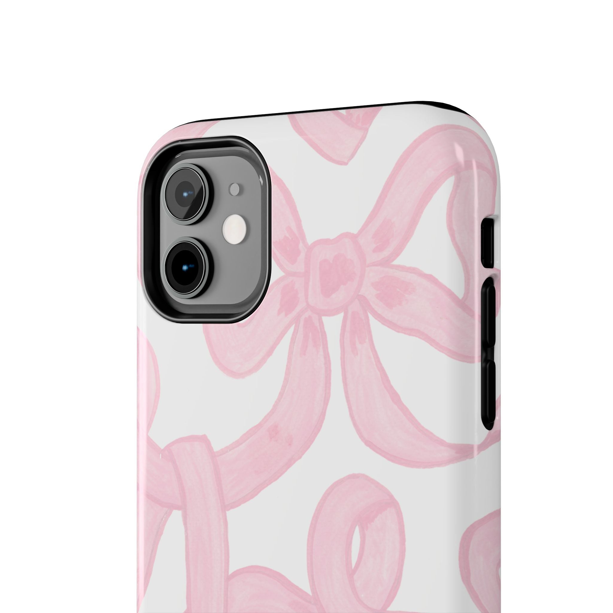 Pink Bows Phone Case - Tough Dual Layer Protection for iPhone 11 to 14