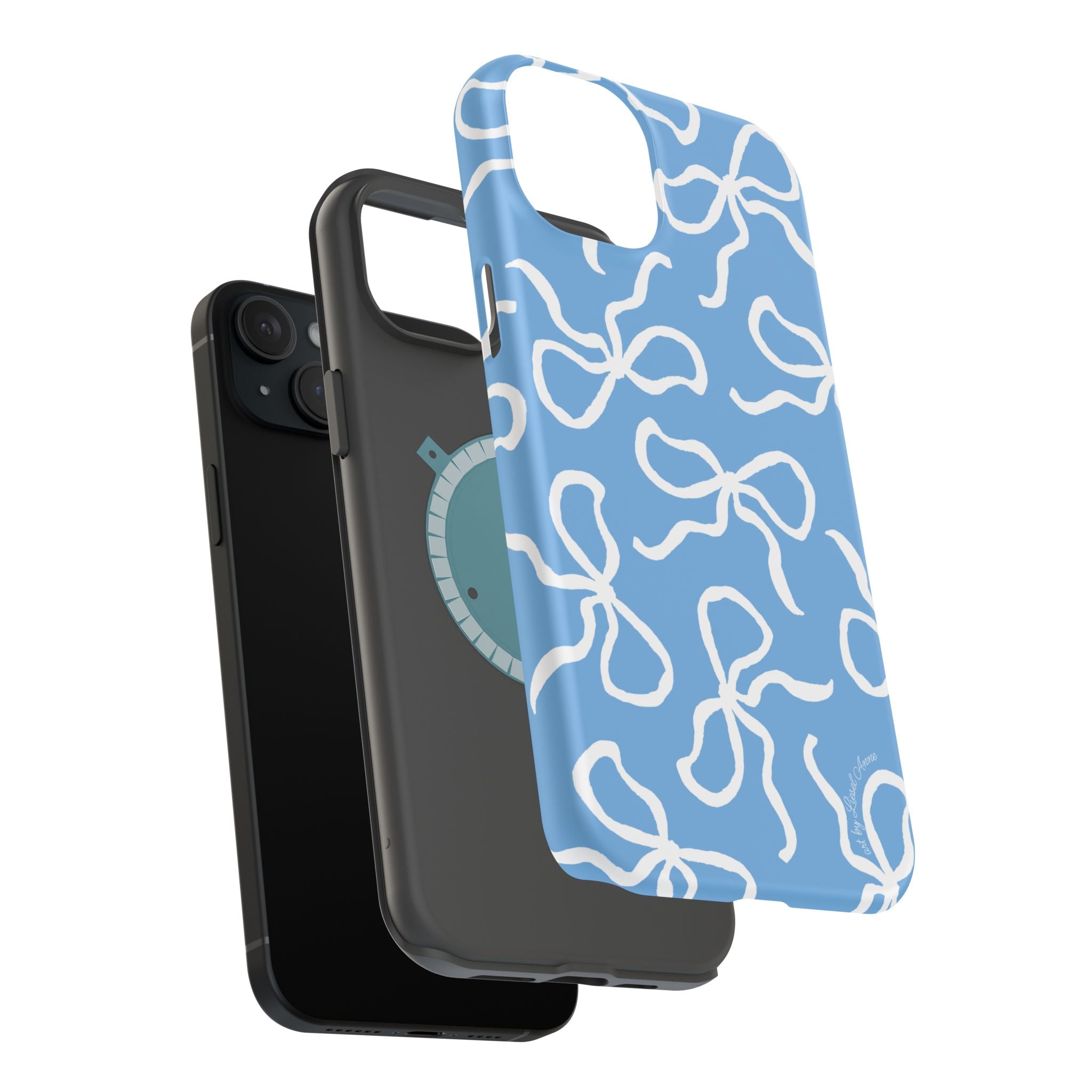 Blue & White Bows MagSafe Tough Case [iPhone 13 - iPhone 16]