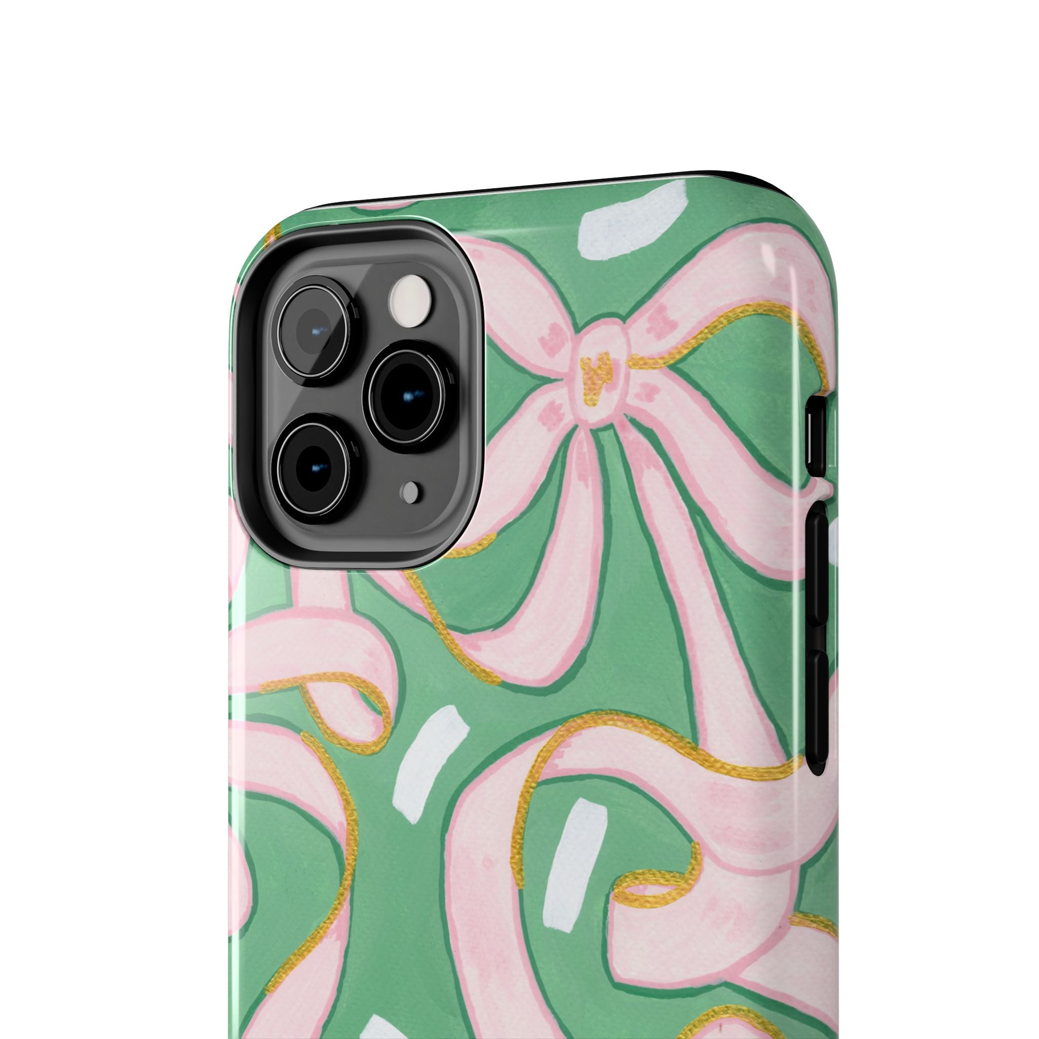 Pink and Green Bows Tough Case [iPhone 14 - iPhone 11]