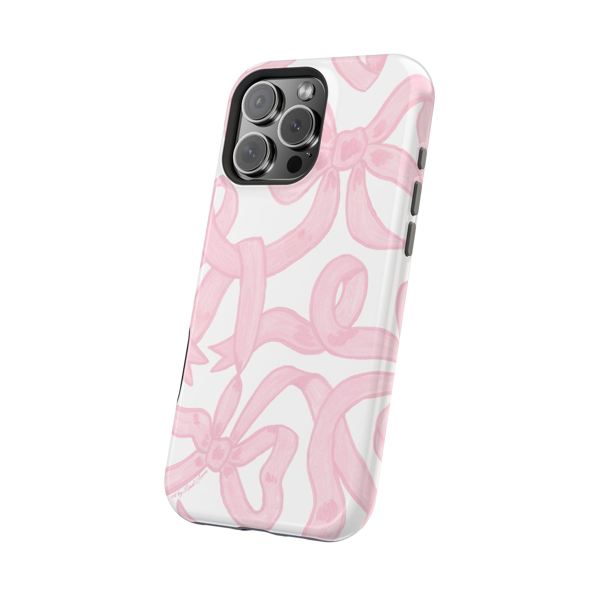 Pink & White Bows MagSafe Tough Case  [iPhone 13 - iPhone 16]
