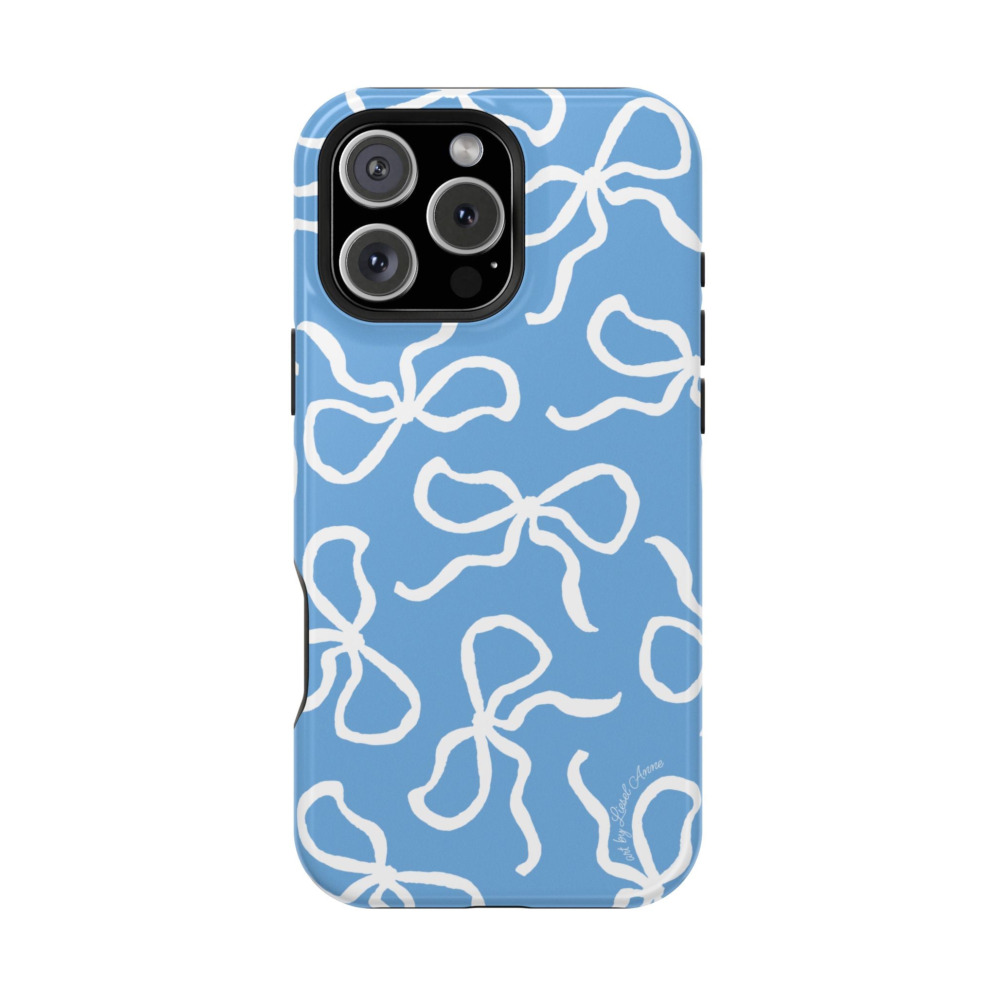 Blue & White Bows MagSafe Tough Case [iPhone 13 - iPhone 16]