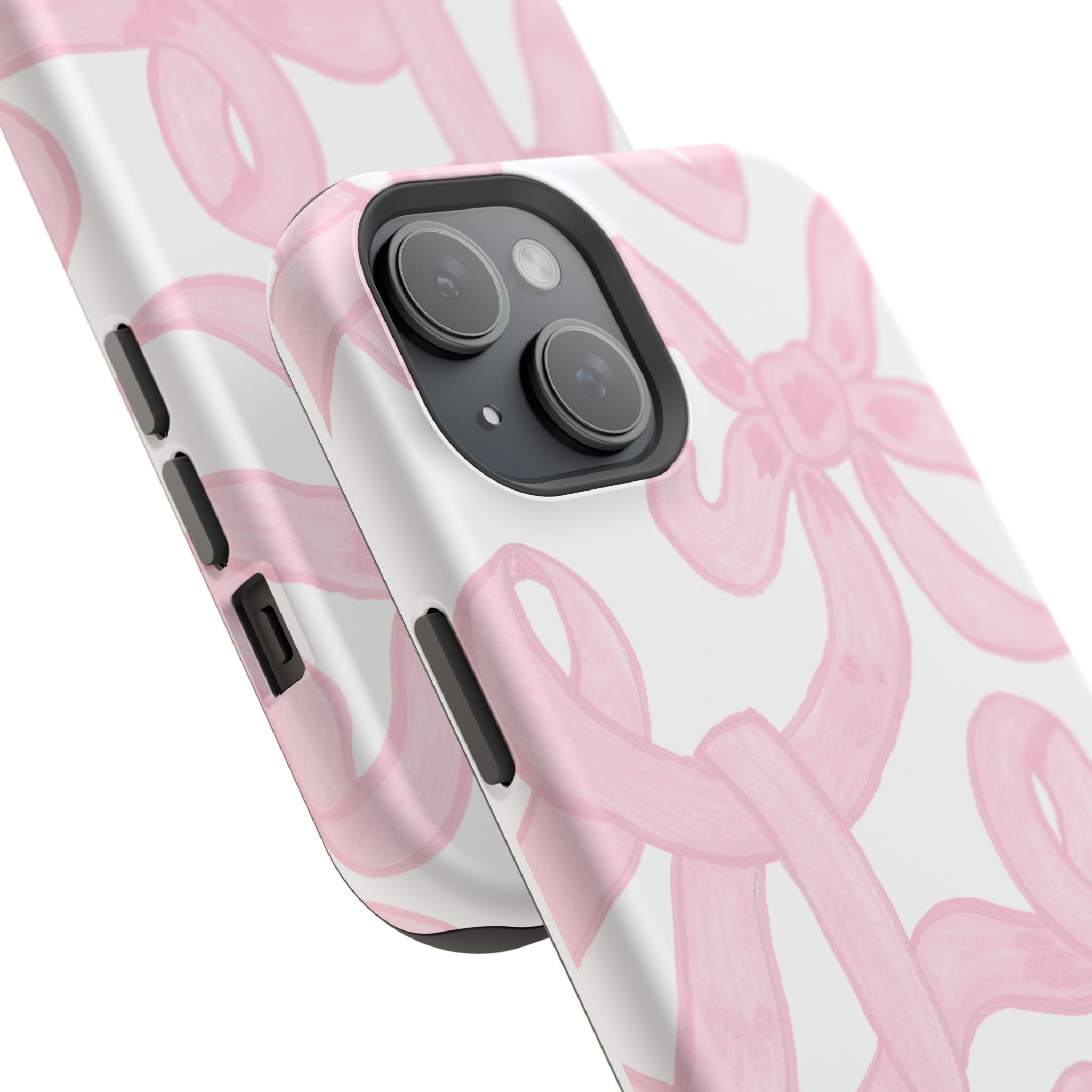 Pink & White Bows MagSafe Tough Case  [iPhone 13 - iPhone 16]
