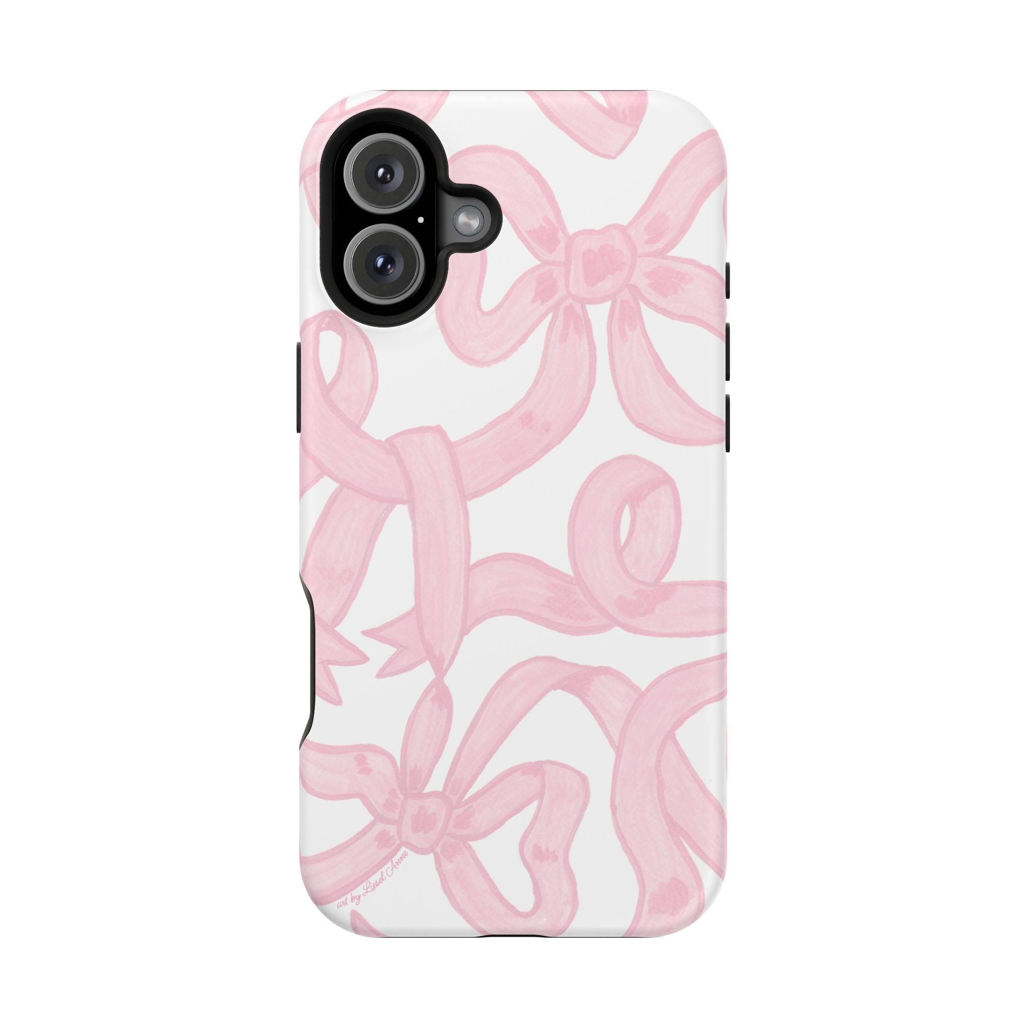 Pink & White Bows MagSafe Tough Case  [iPhone 13 - iPhone 16]