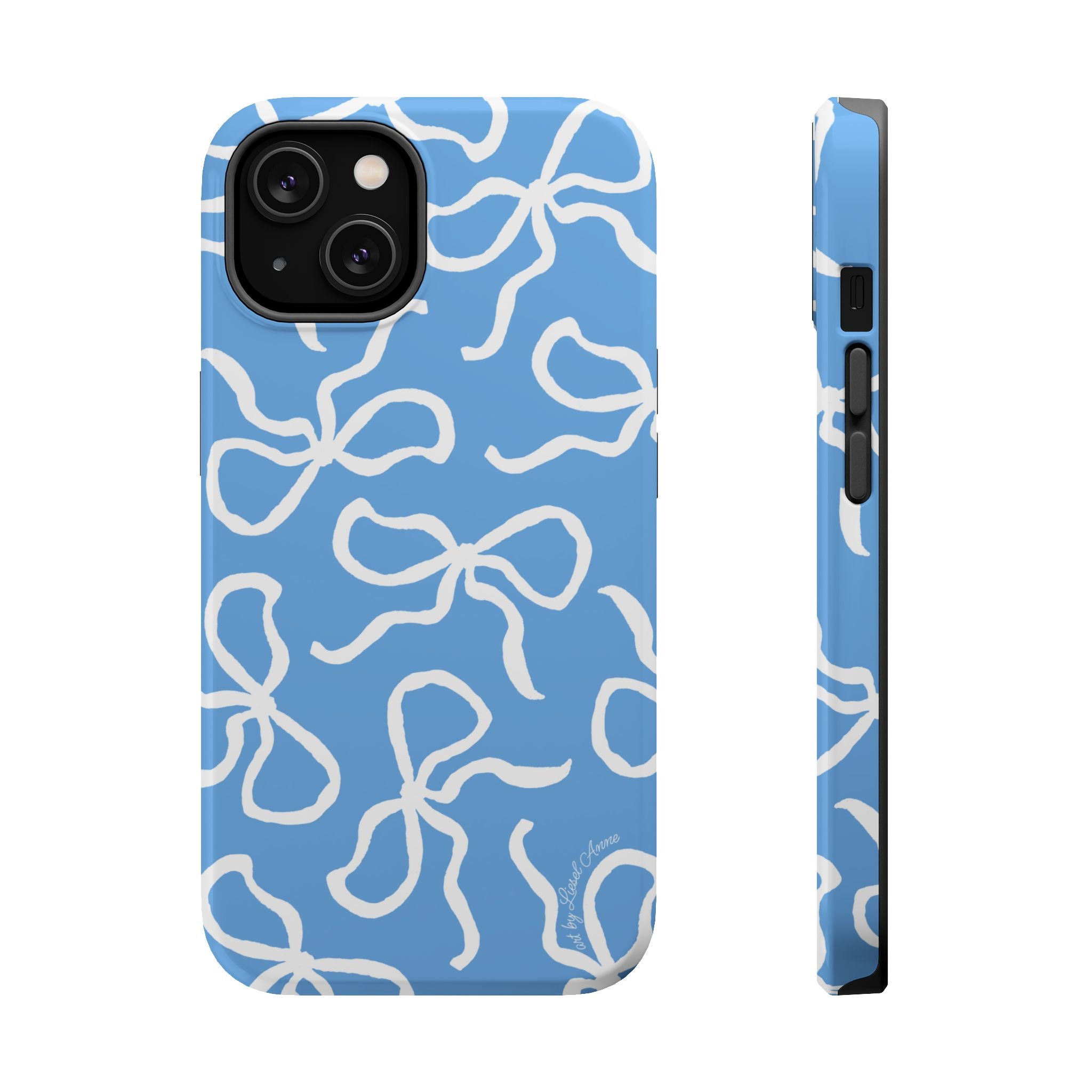 Blue & White Bows MagSafe Tough Case [iPhone 13 - iPhone 16]