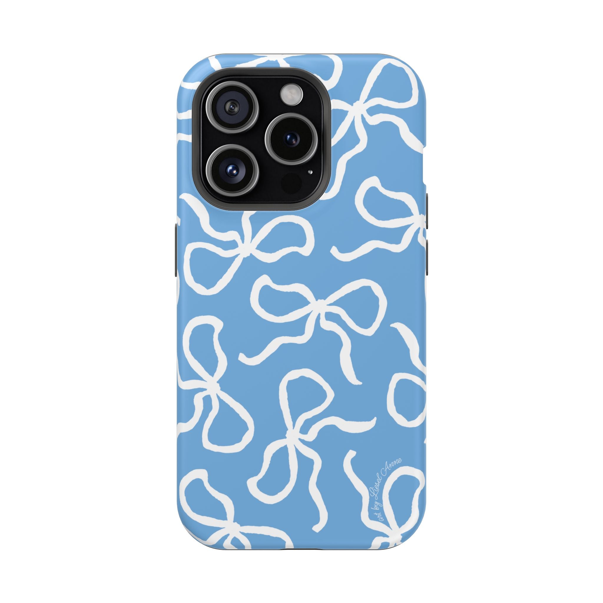 Blue & White Bows MagSafe Tough Case [iPhone 13 - iPhone 16]