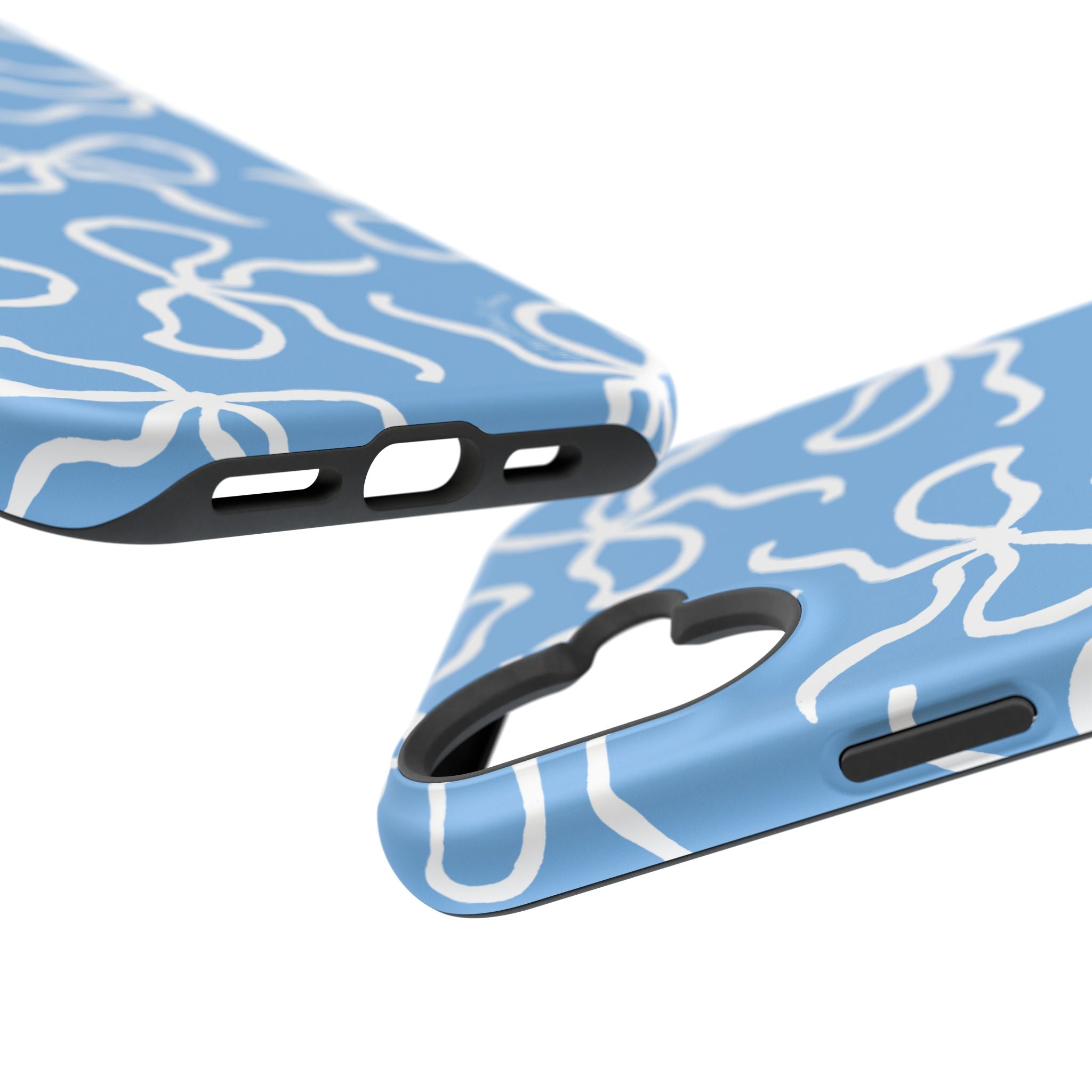 Blue & White Bows MagSafe Tough Case [iPhone 13 - iPhone 16]