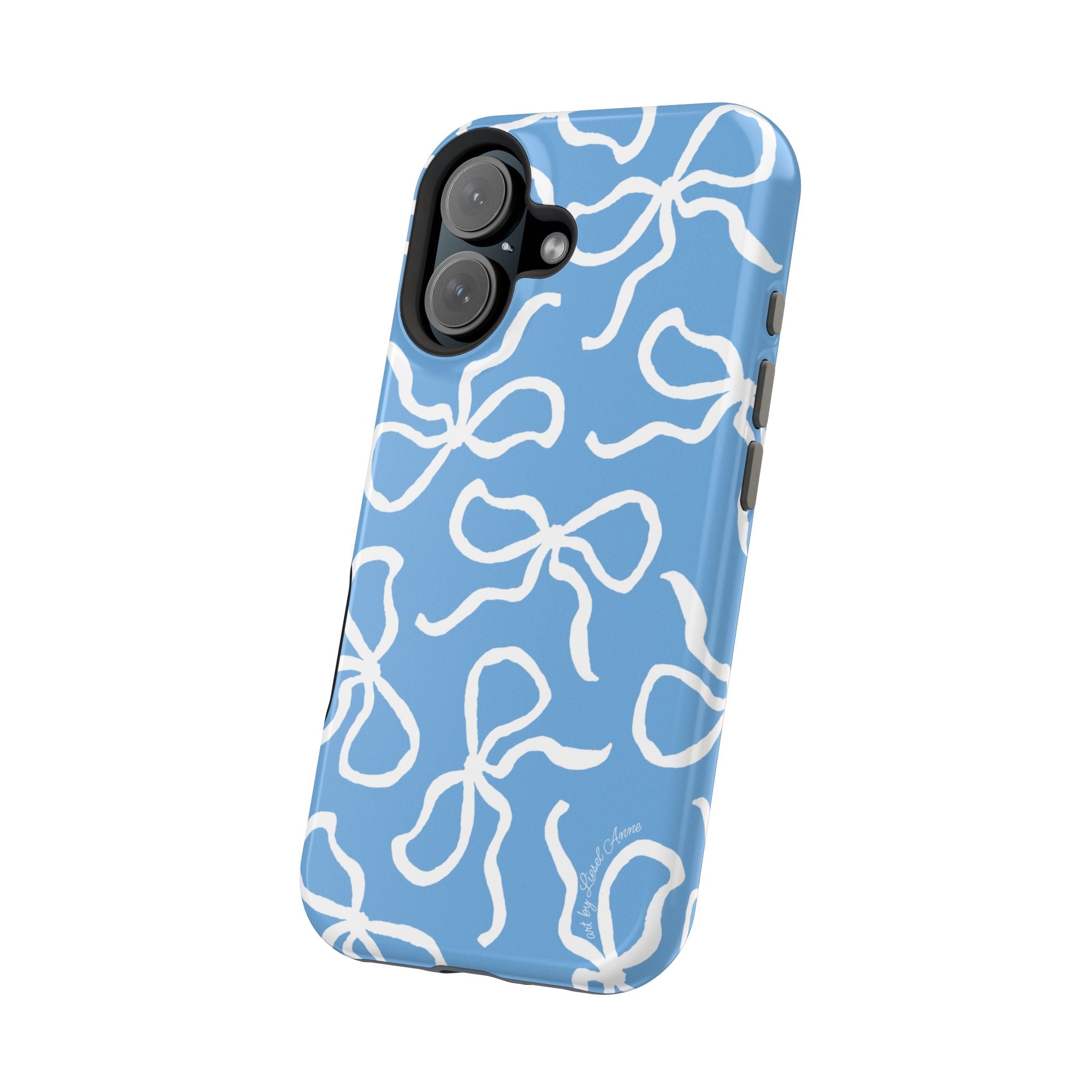 Blue & White Bows MagSafe Tough Case [iPhone 13 - iPhone 16]