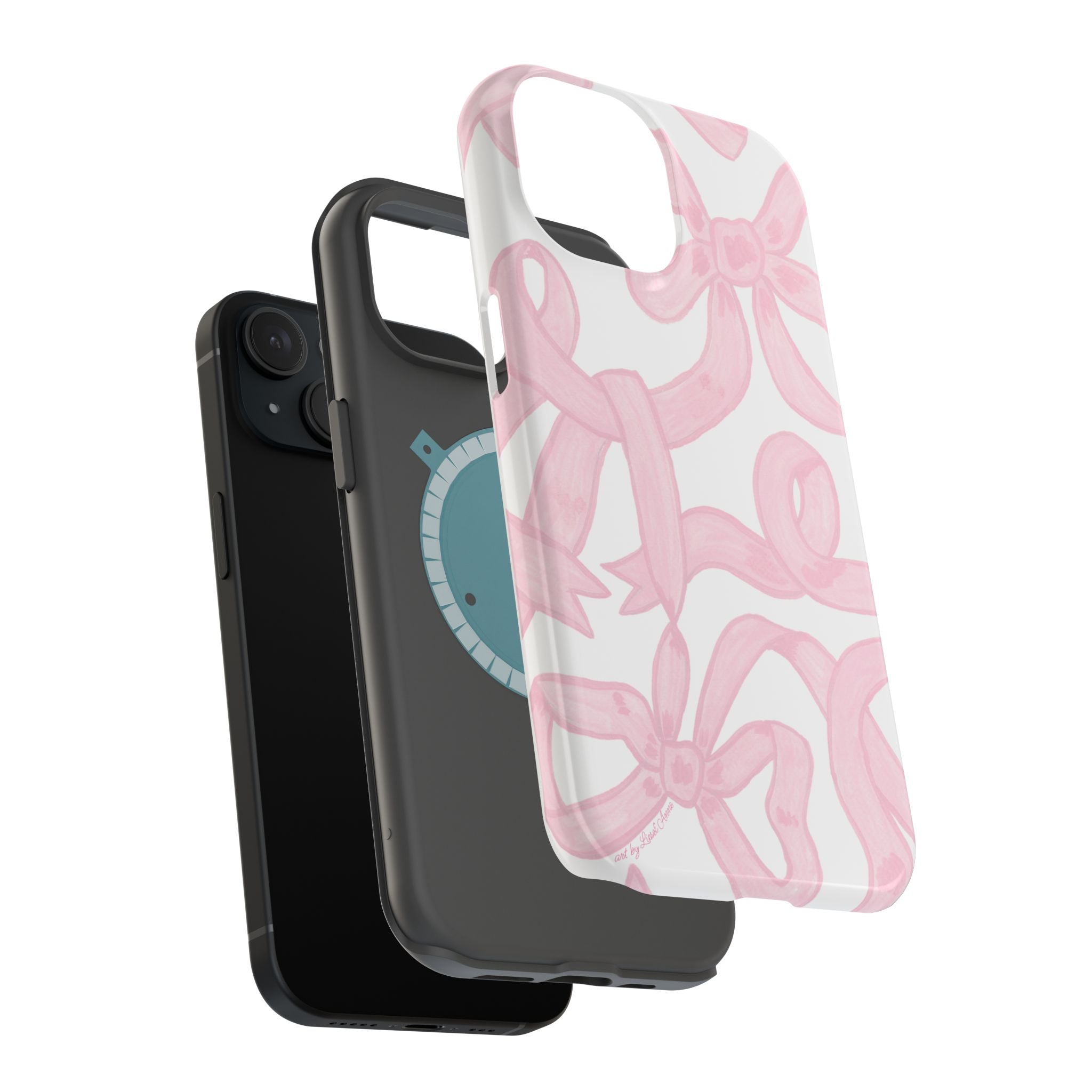 Pink & White Bows MagSafe Tough Case  [iPhone 13 - iPhone 16]