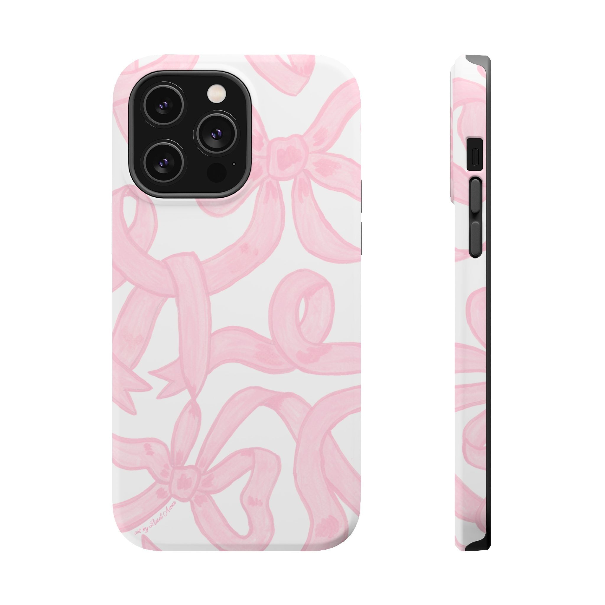 Pink & White Bows MagSafe Tough Case  [iPhone 13 - iPhone 16]