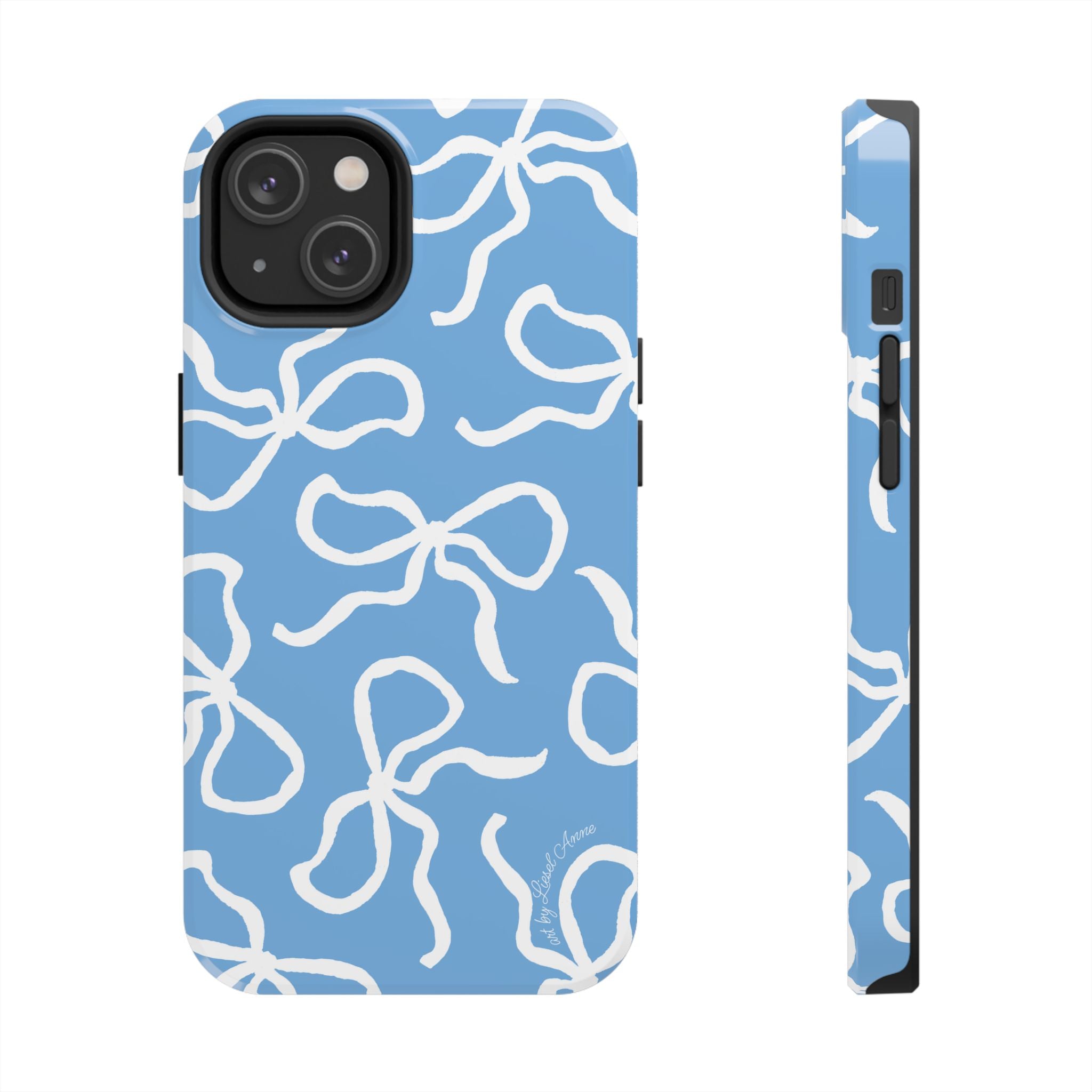 Blue & White Bows Tough Case [iPhone 14 - iPhone 11]