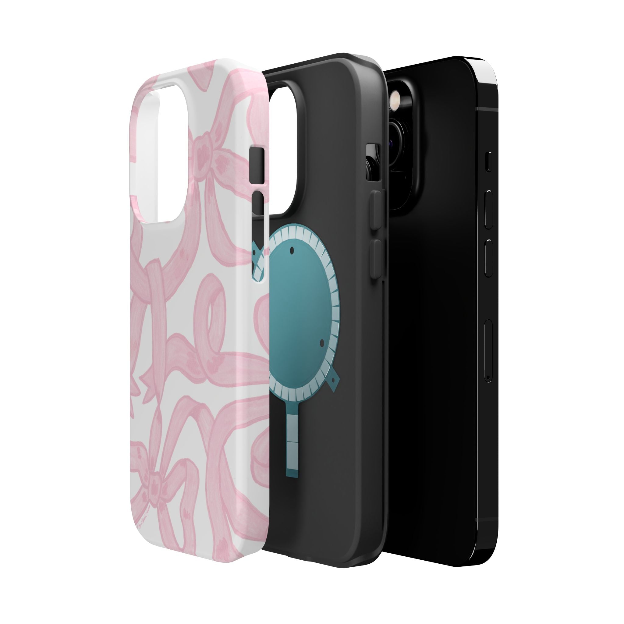 Pink & White Bows MagSafe Tough Case  [iPhone 13 - iPhone 16]
