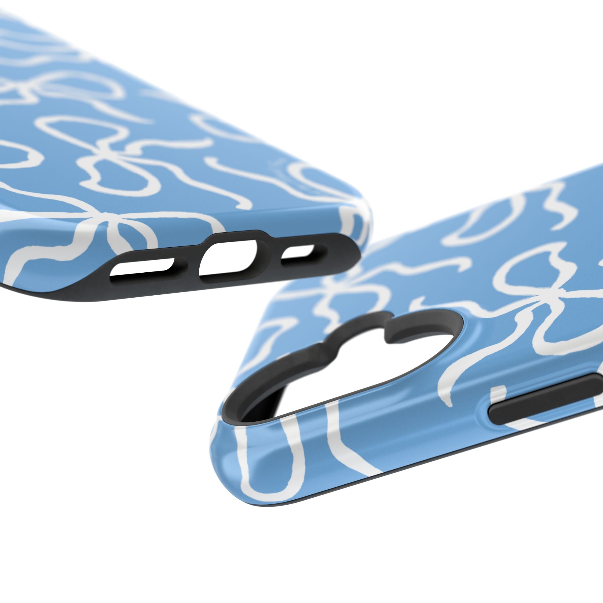 Blue & White Bows MagSafe Tough Case [iPhone 13 - iPhone 16]