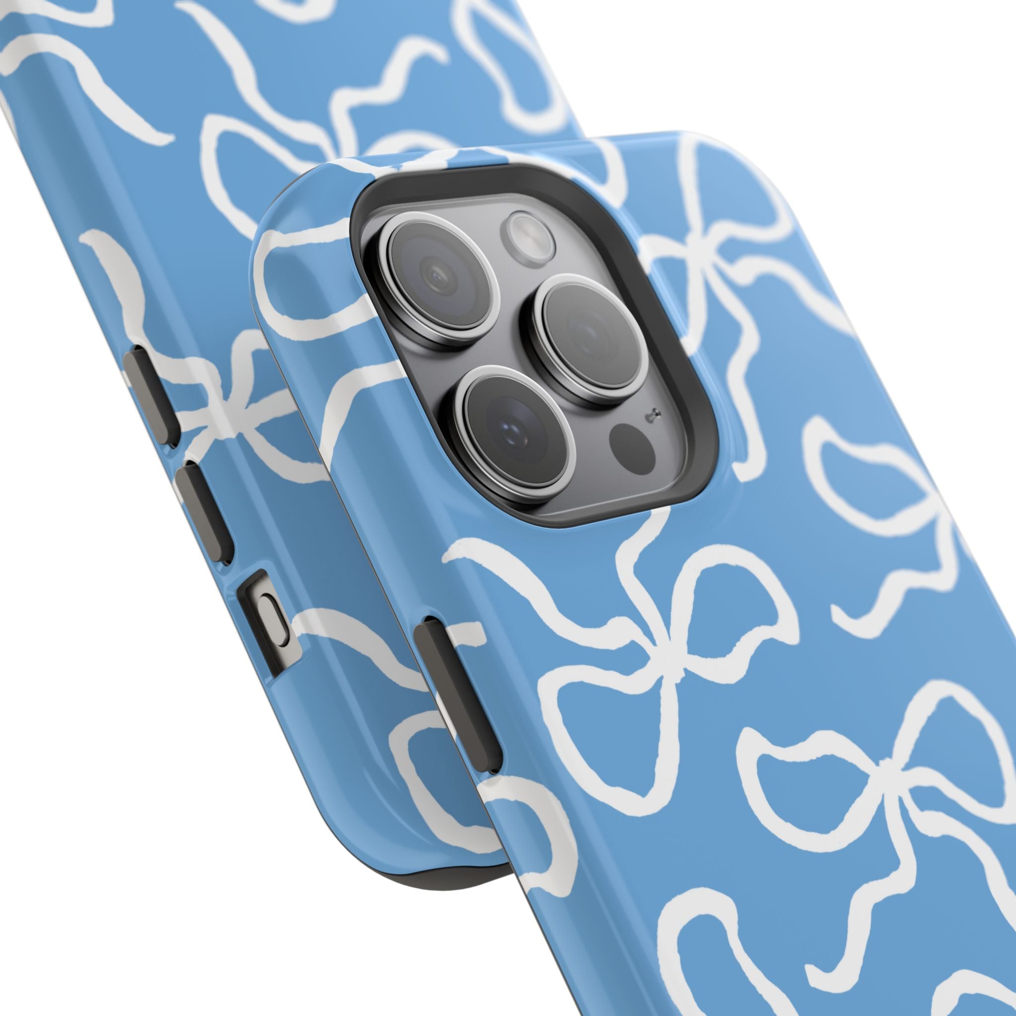 Blue & White Bows MagSafe Tough Case [iPhone 13 - iPhone 16]