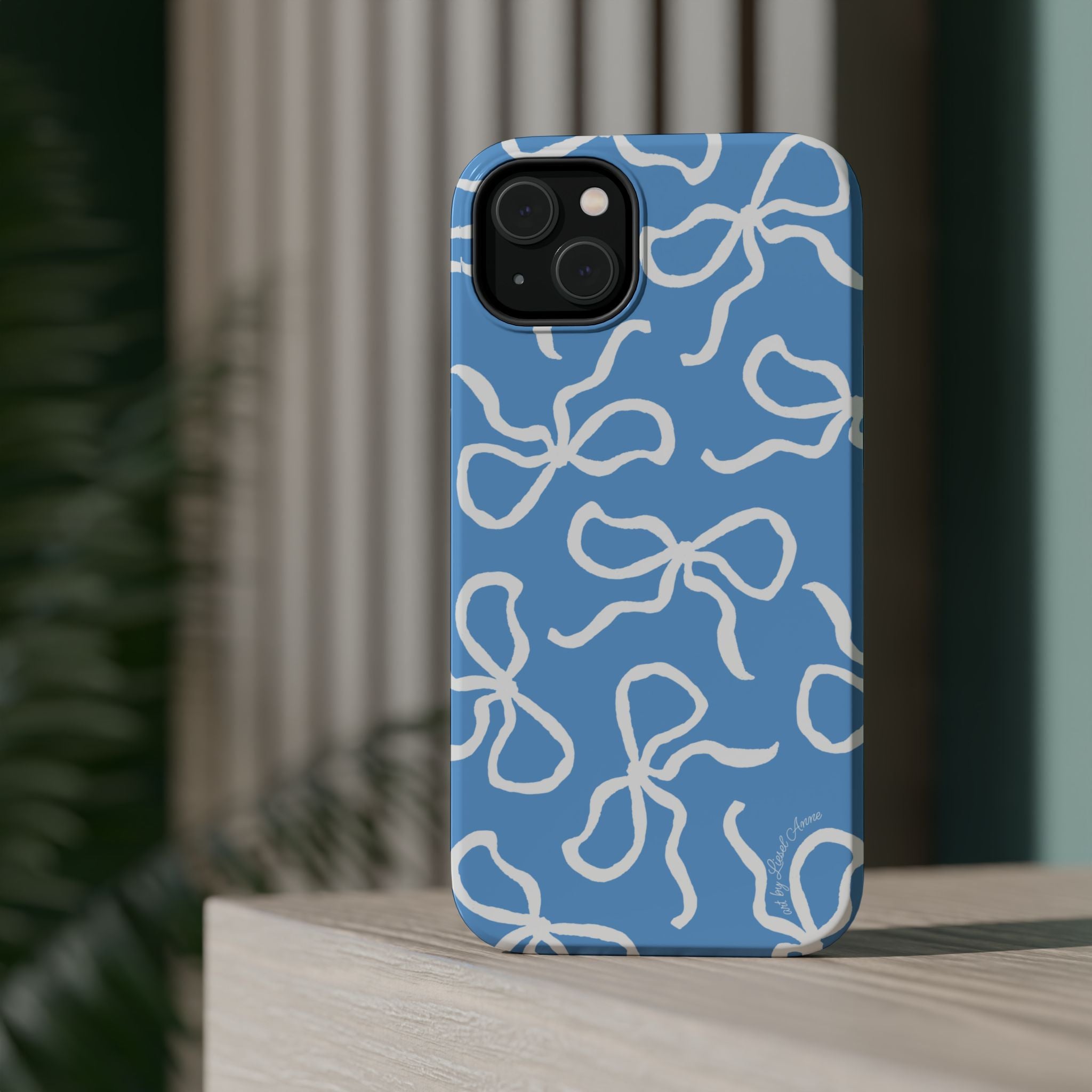 Blue & White Bows MagSafe Tough Case [iPhone 13 - iPhone 16]