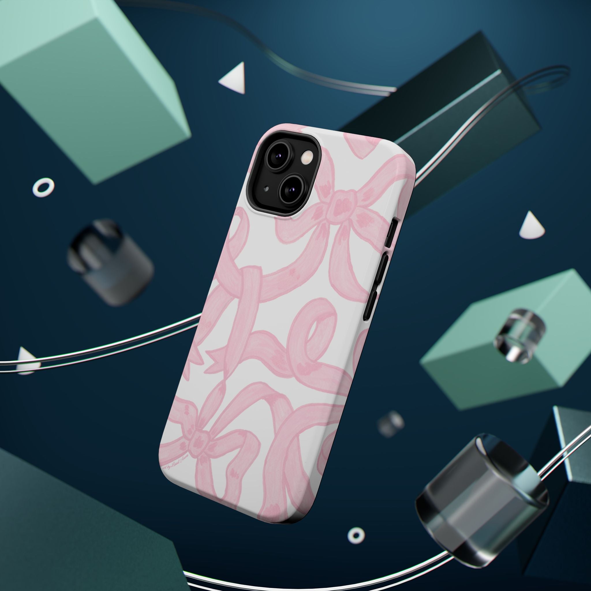 Pink & White Bows MagSafe Tough Case  [iPhone 13 - iPhone 16]