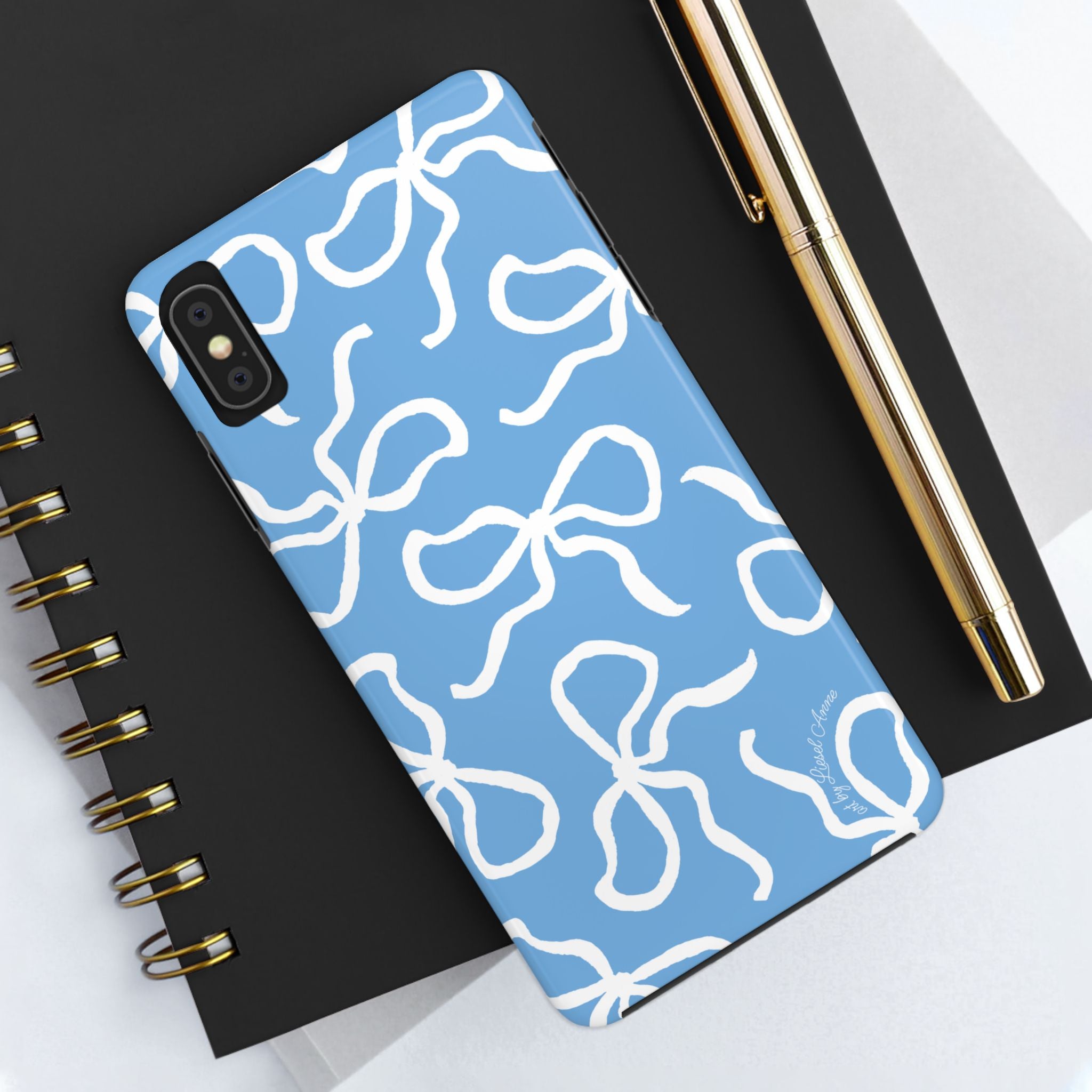 Blue & White Bows Tough Case [iPhone 14 - iPhone 11]