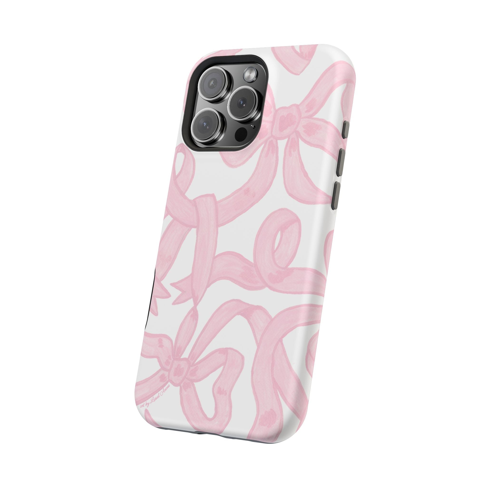 Pink & White Bows MagSafe Tough Case  [iPhone 13 - iPhone 16]