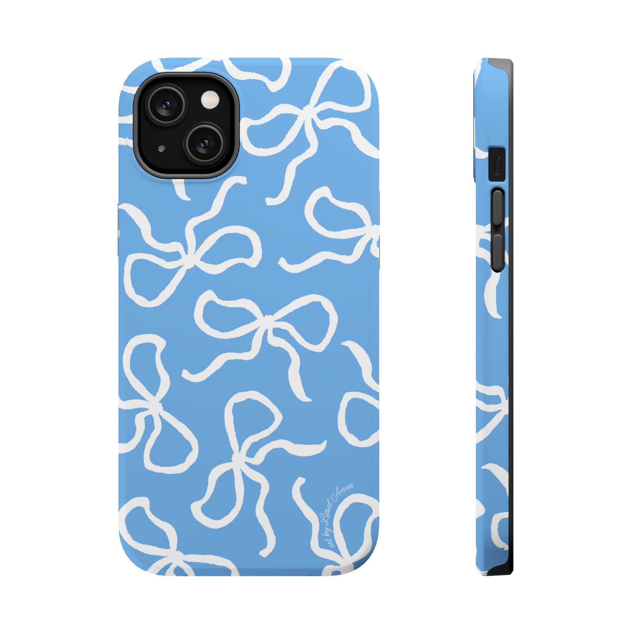 Blue & White Bows MagSafe Tough Case [iPhone 13 - iPhone 16]