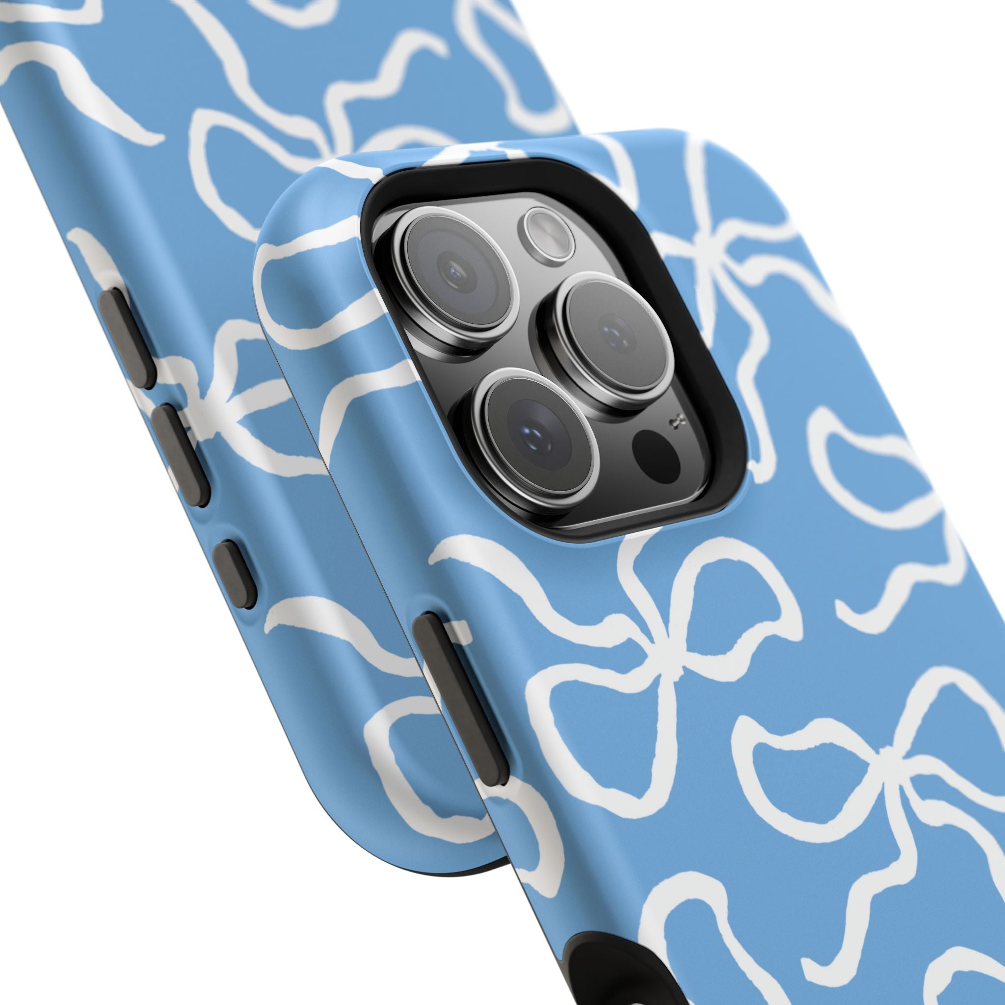 Blue & White Bows MagSafe Tough Case [iPhone 13 - iPhone 16]