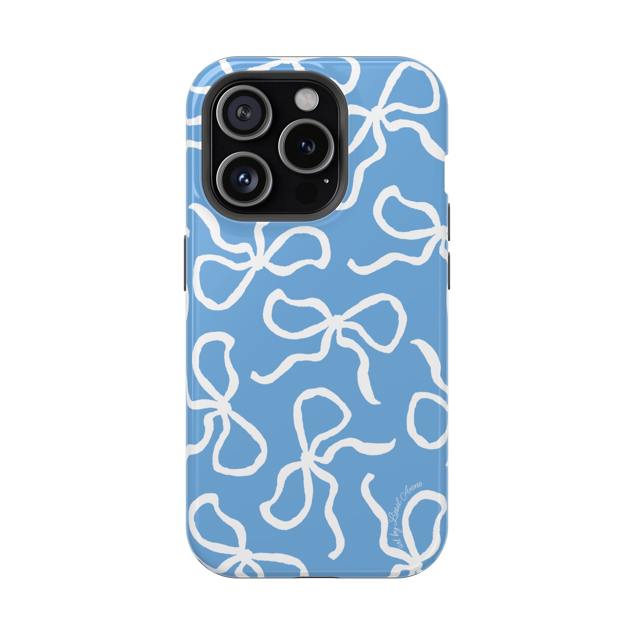 Blue & White Bows MagSafe Tough Case [iPhone 13 - iPhone 16]
