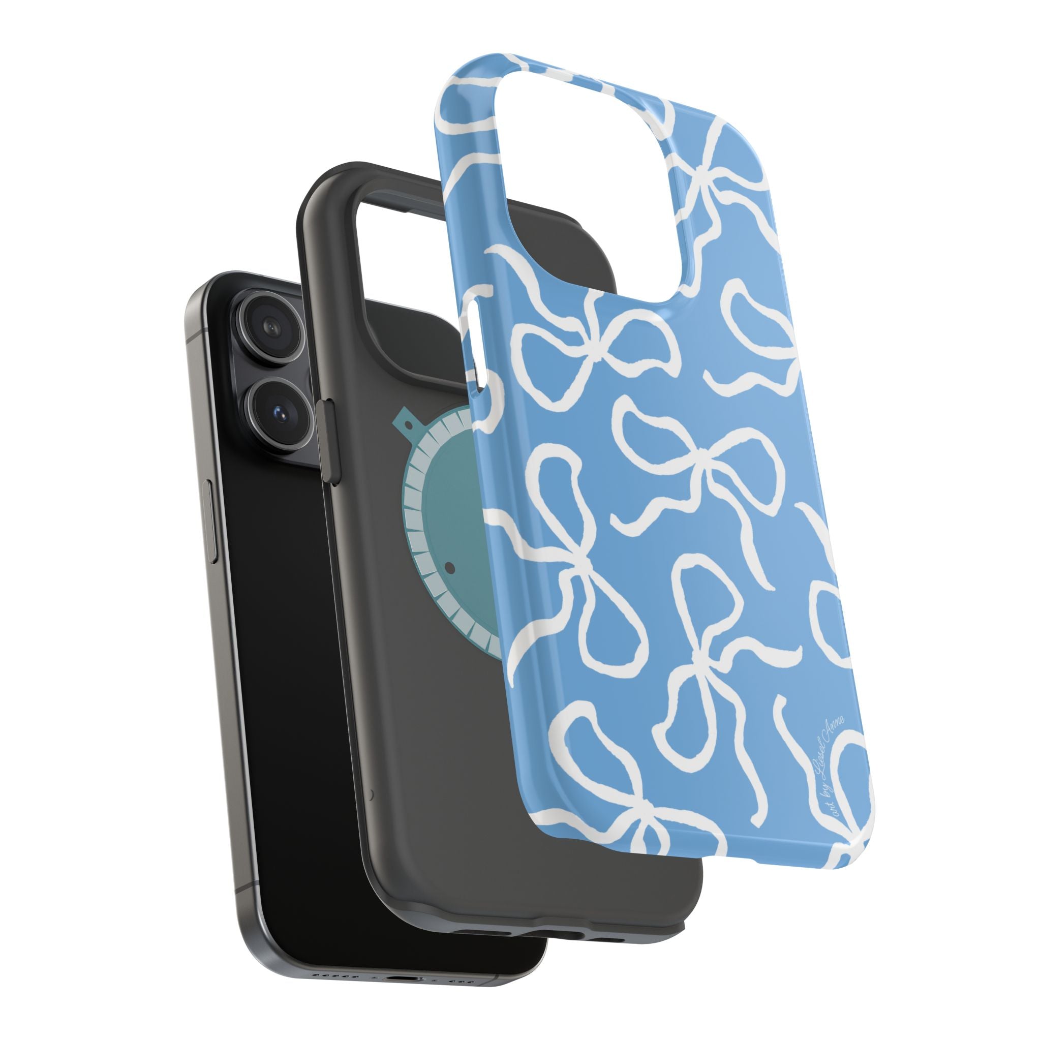 Blue & White Bows MagSafe Tough Case [iPhone 13 - iPhone 16]