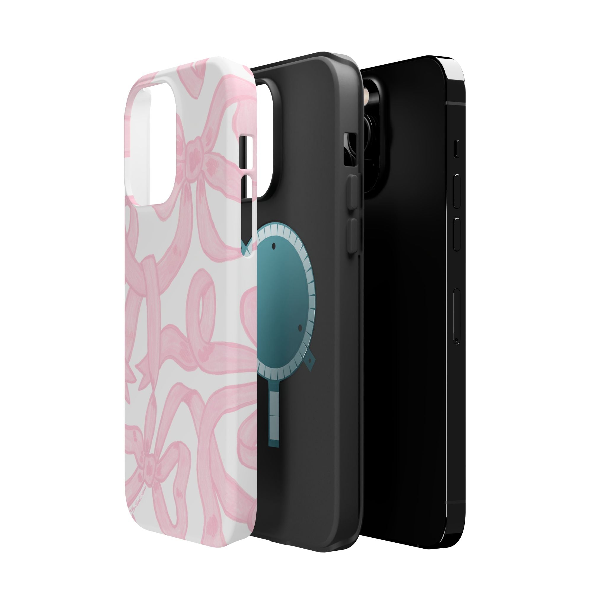 Pink & White Bows MagSafe Tough Case  [iPhone 13 - iPhone 16]