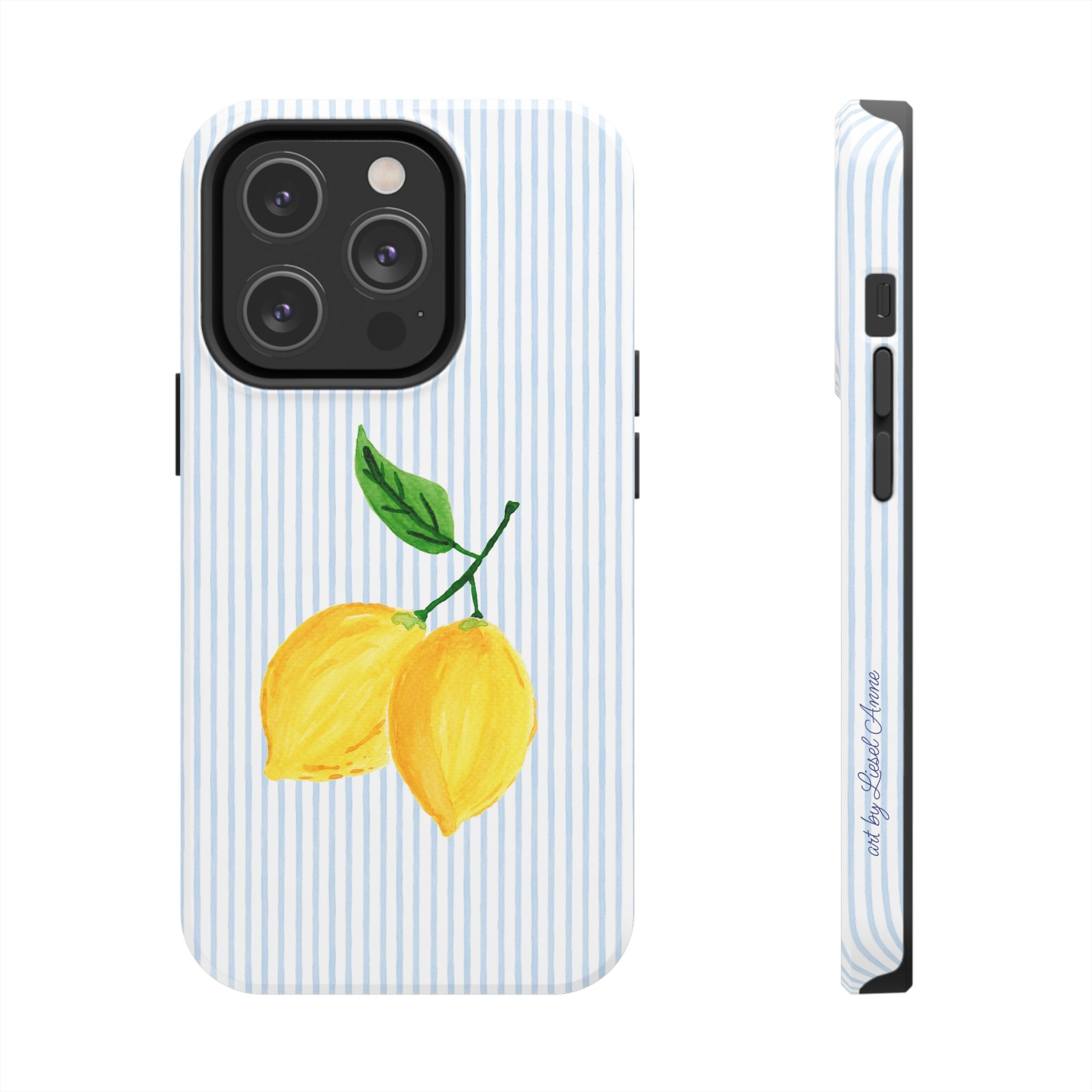 LEMON STRIPE TOUGH CASE [IPHONE 14 - IPHONE 11]