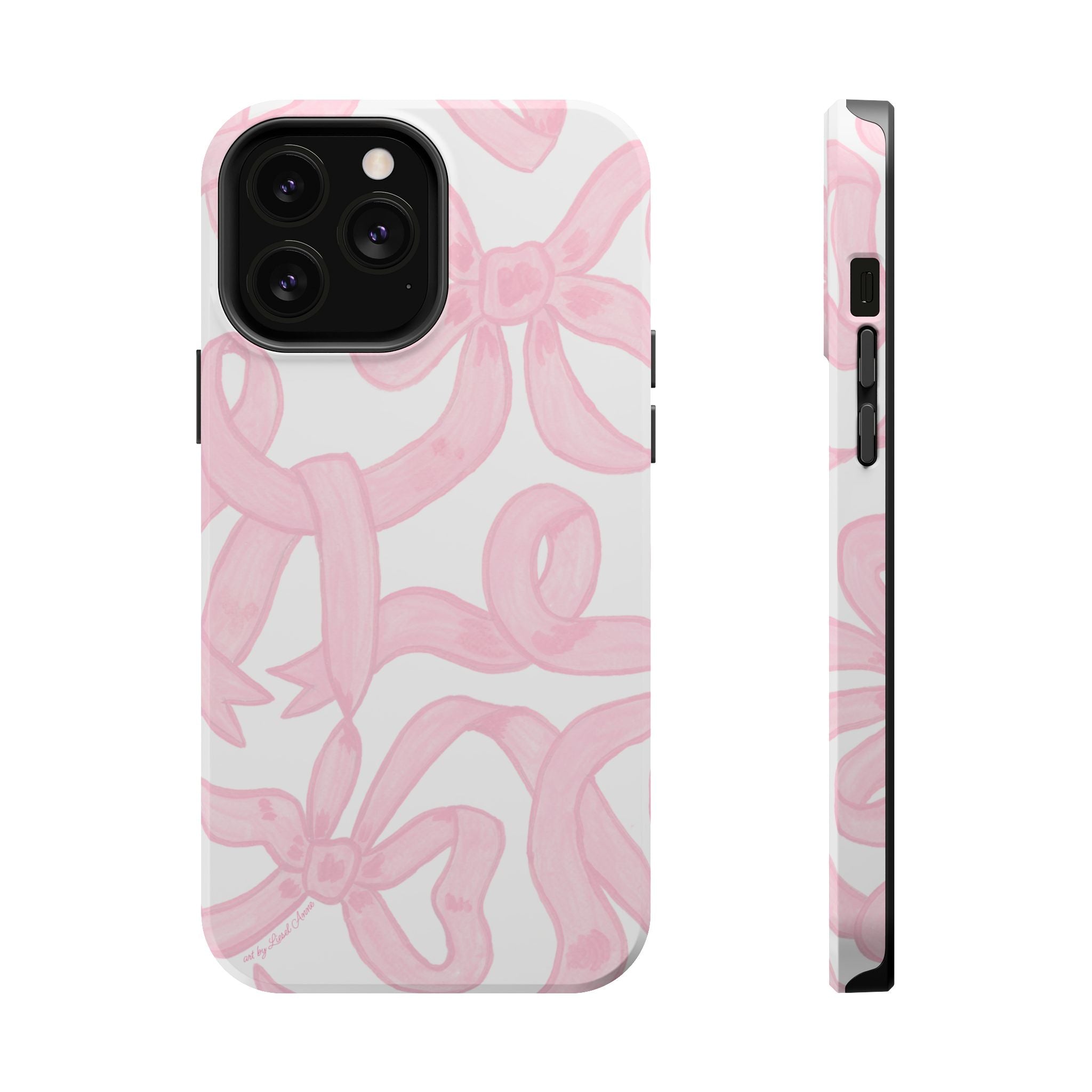Pink & White Bows MagSafe Tough Case  [iPhone 13 - iPhone 16]