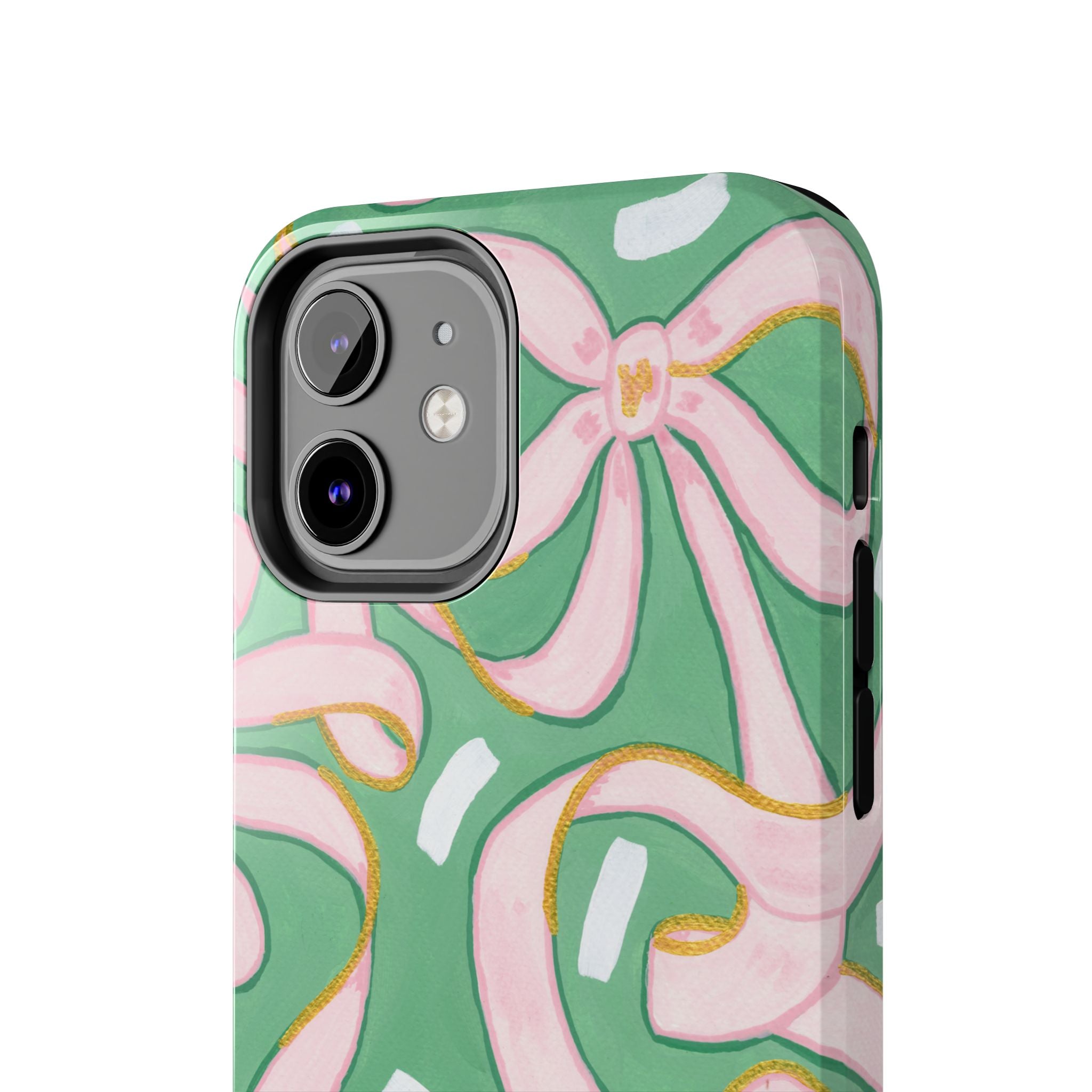 Pink and Green Bows Tough Case [iPhone 14 - iPhone 11]