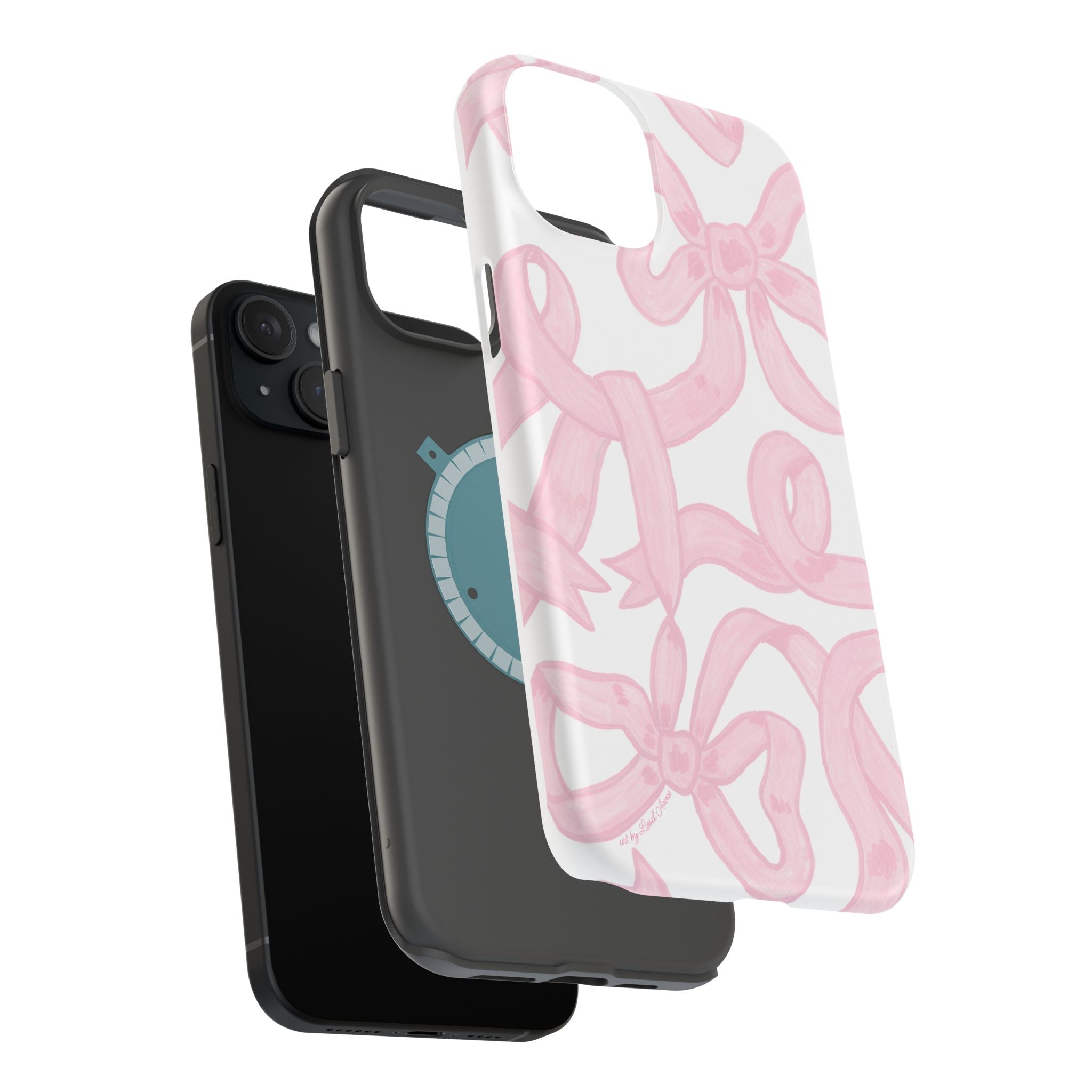 Pink & White Bows MagSafe Tough Case  [iPhone 13 - iPhone 16]