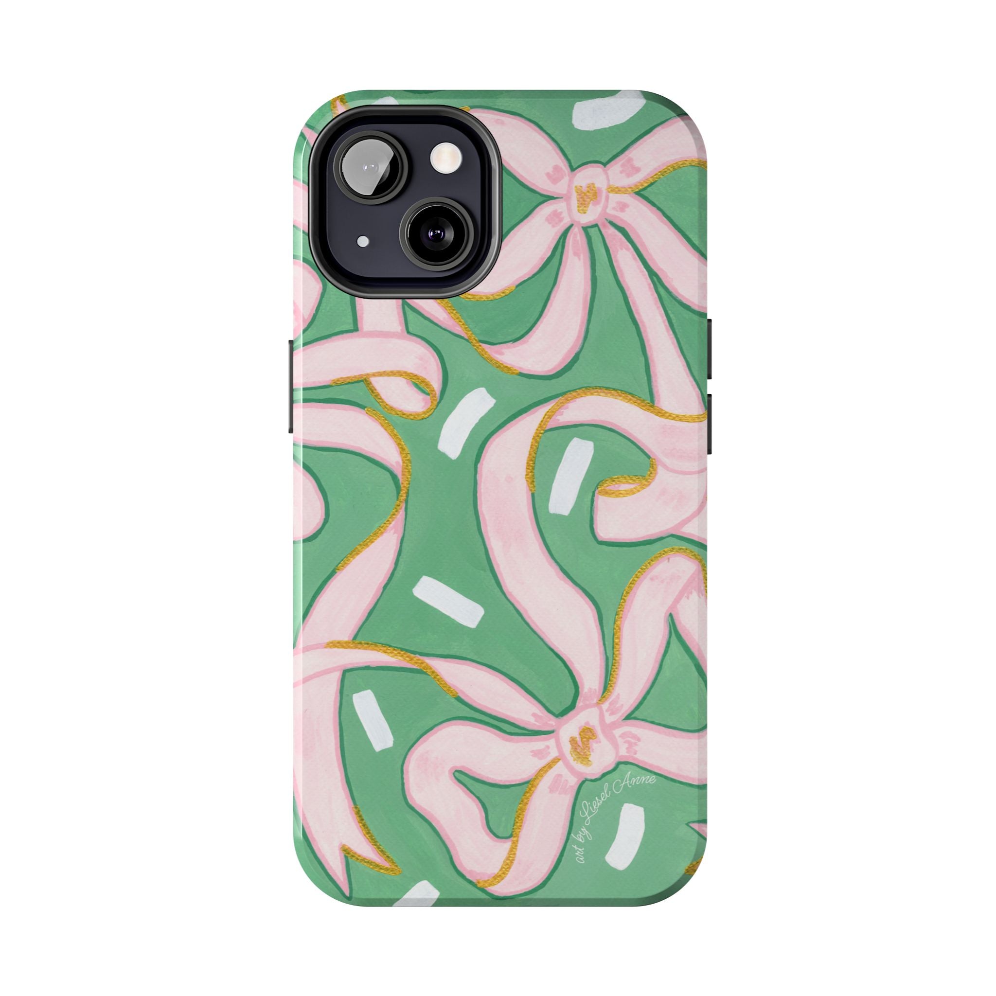 Pink and Green Bows Tough Case [iPhone 14 - iPhone 11]