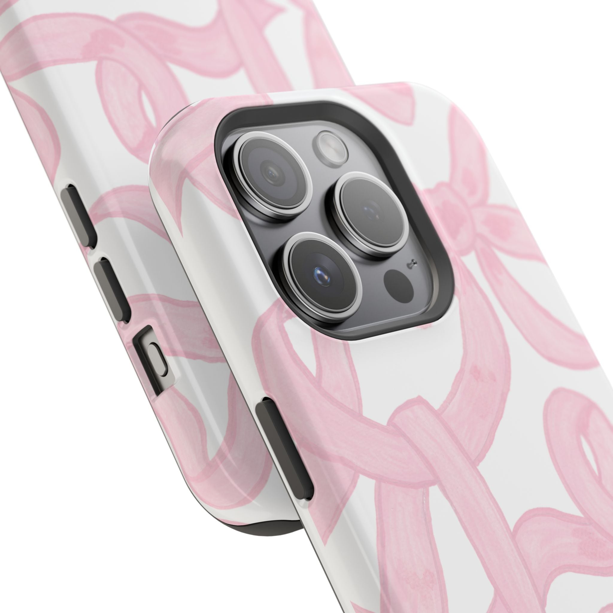 Pink & White Bows MagSafe Tough Case  [iPhone 13 - iPhone 16]