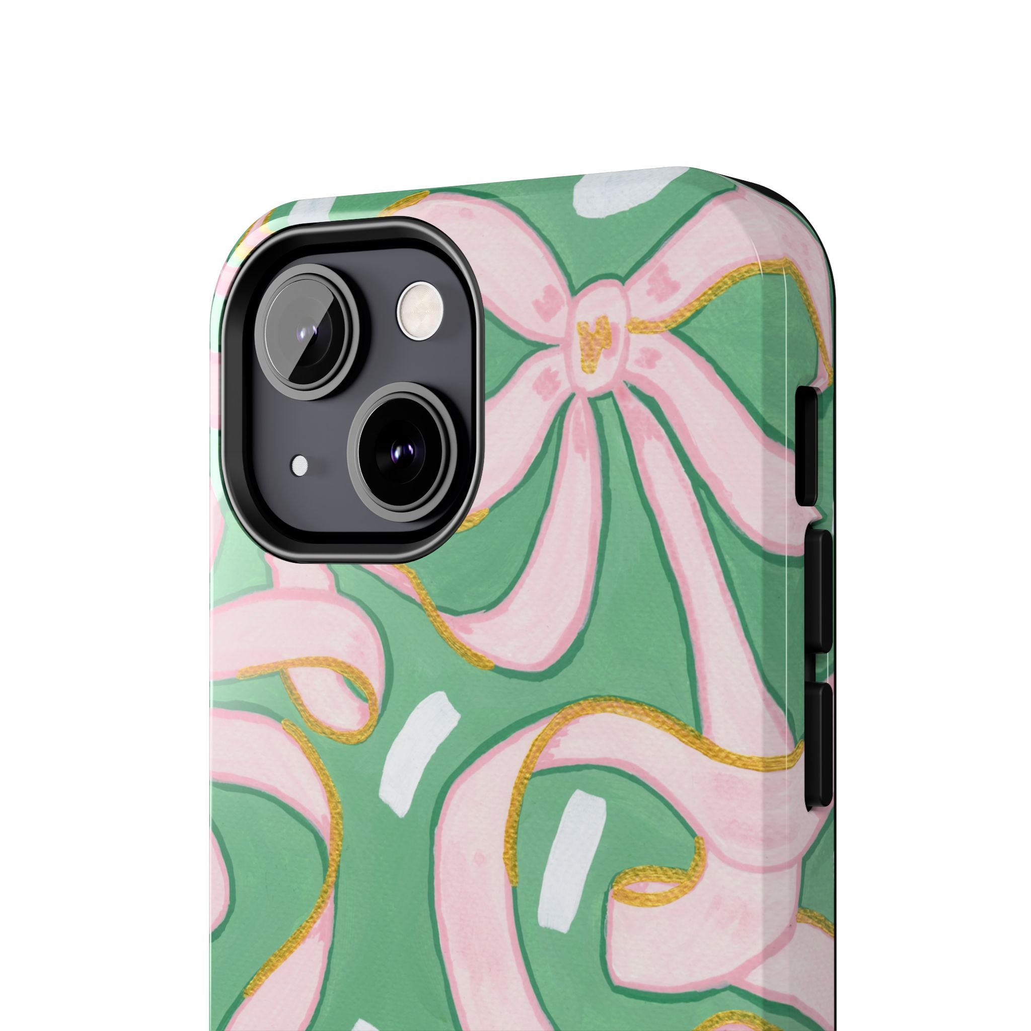 Pink and Green Bows Tough Case [iPhone 14 - iPhone 11]