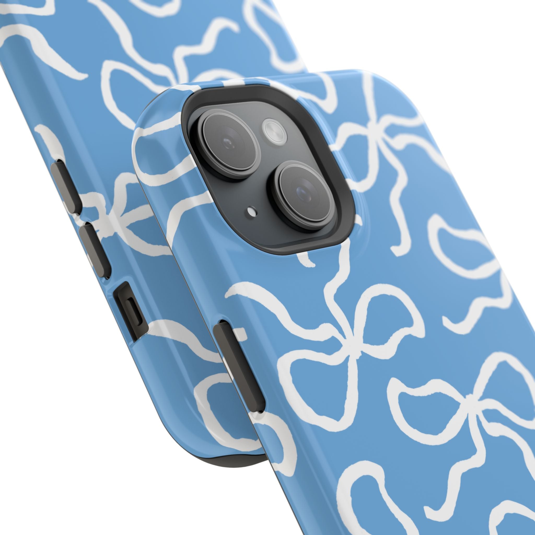 Blue & White Bows MagSafe Tough Case [iPhone 13 - iPhone 16]