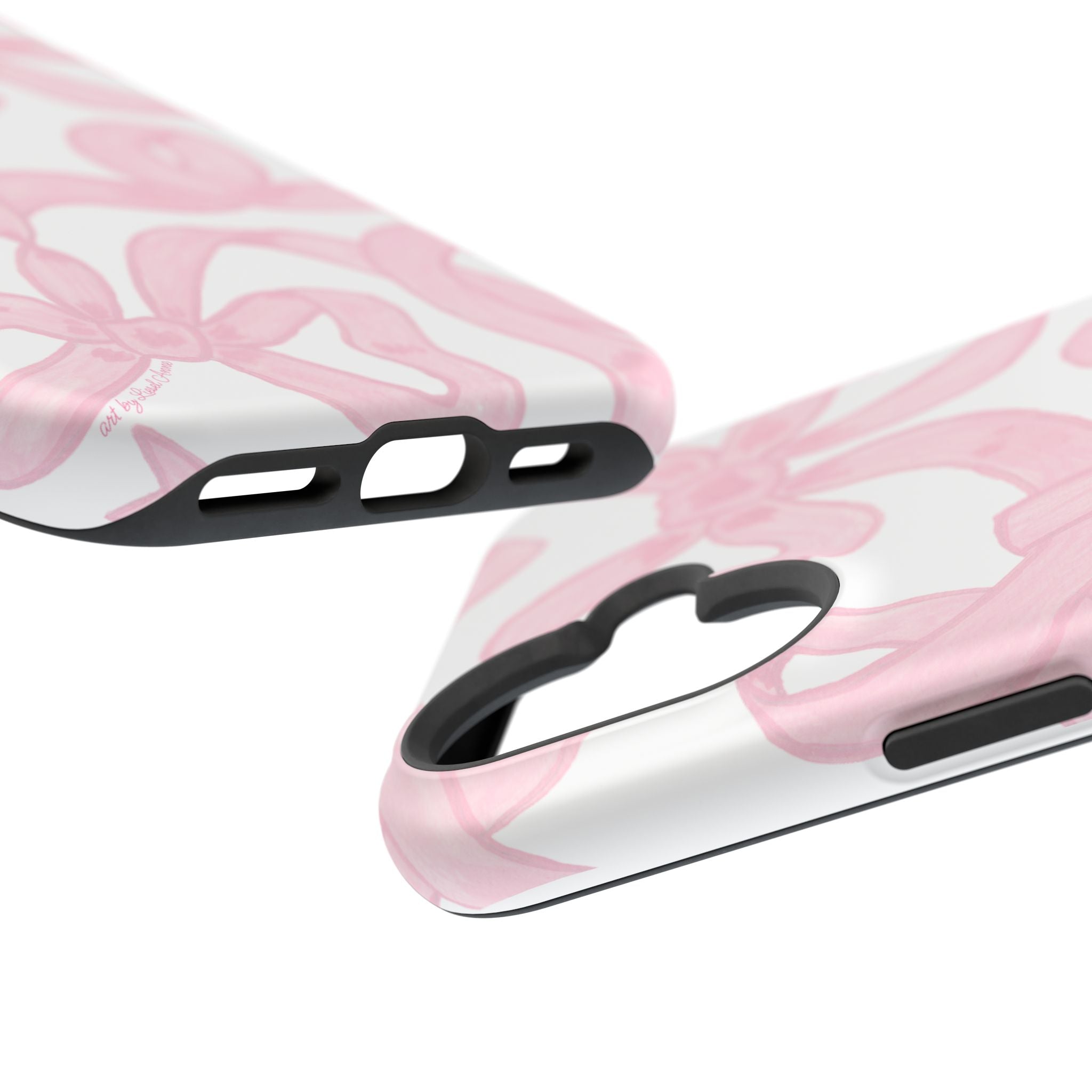 Pink & White Bows MagSafe Tough Case  [iPhone 13 - iPhone 16]