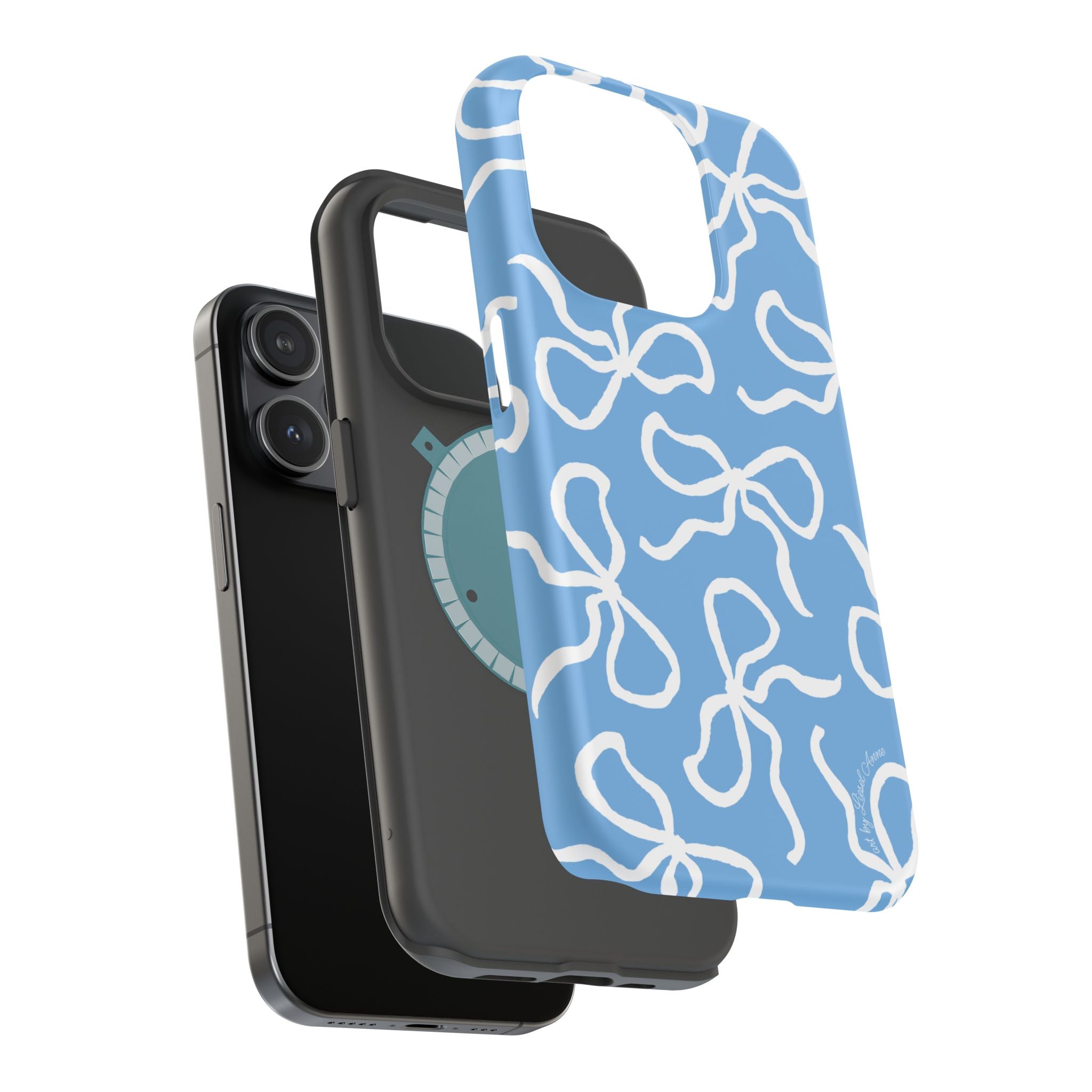 Blue & White Bows MagSafe Tough Case [iPhone 13 - iPhone 16]