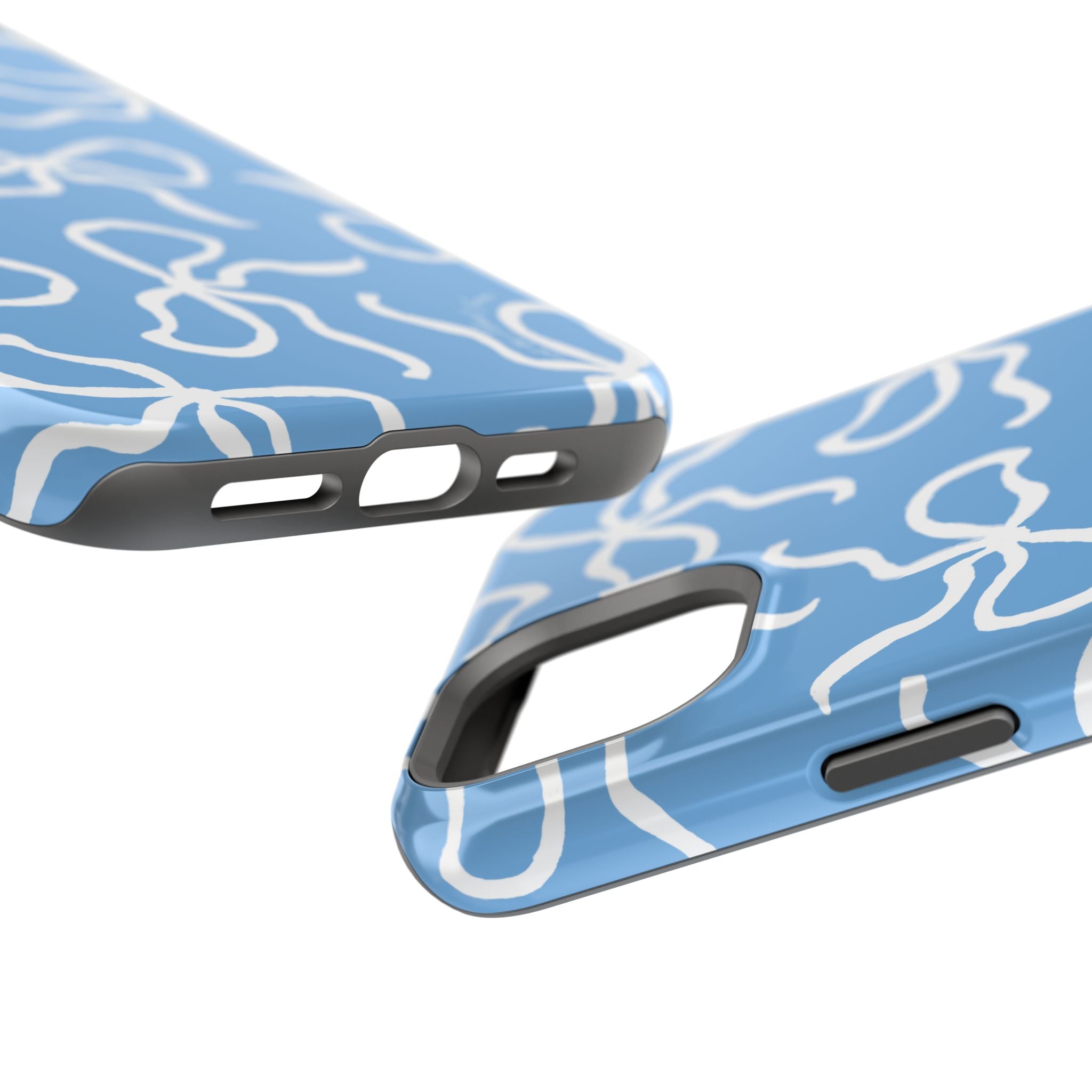 Blue & White Bows MagSafe Tough Case [iPhone 13 - iPhone 16]