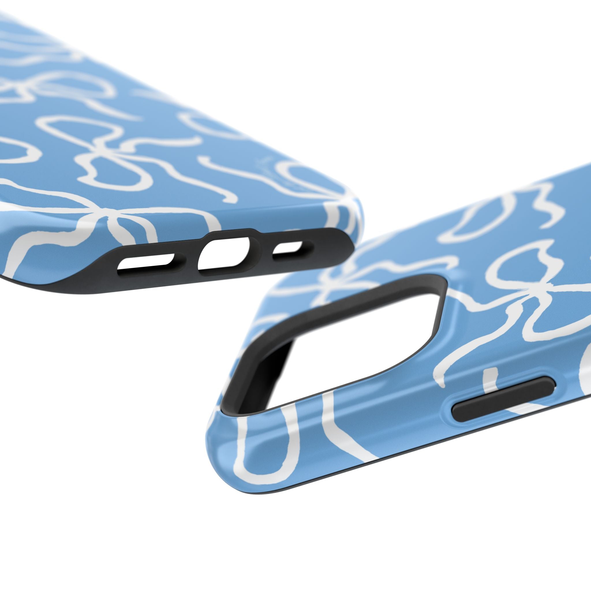 Blue & White Bows MagSafe Tough Case [iPhone 13 - iPhone 16]
